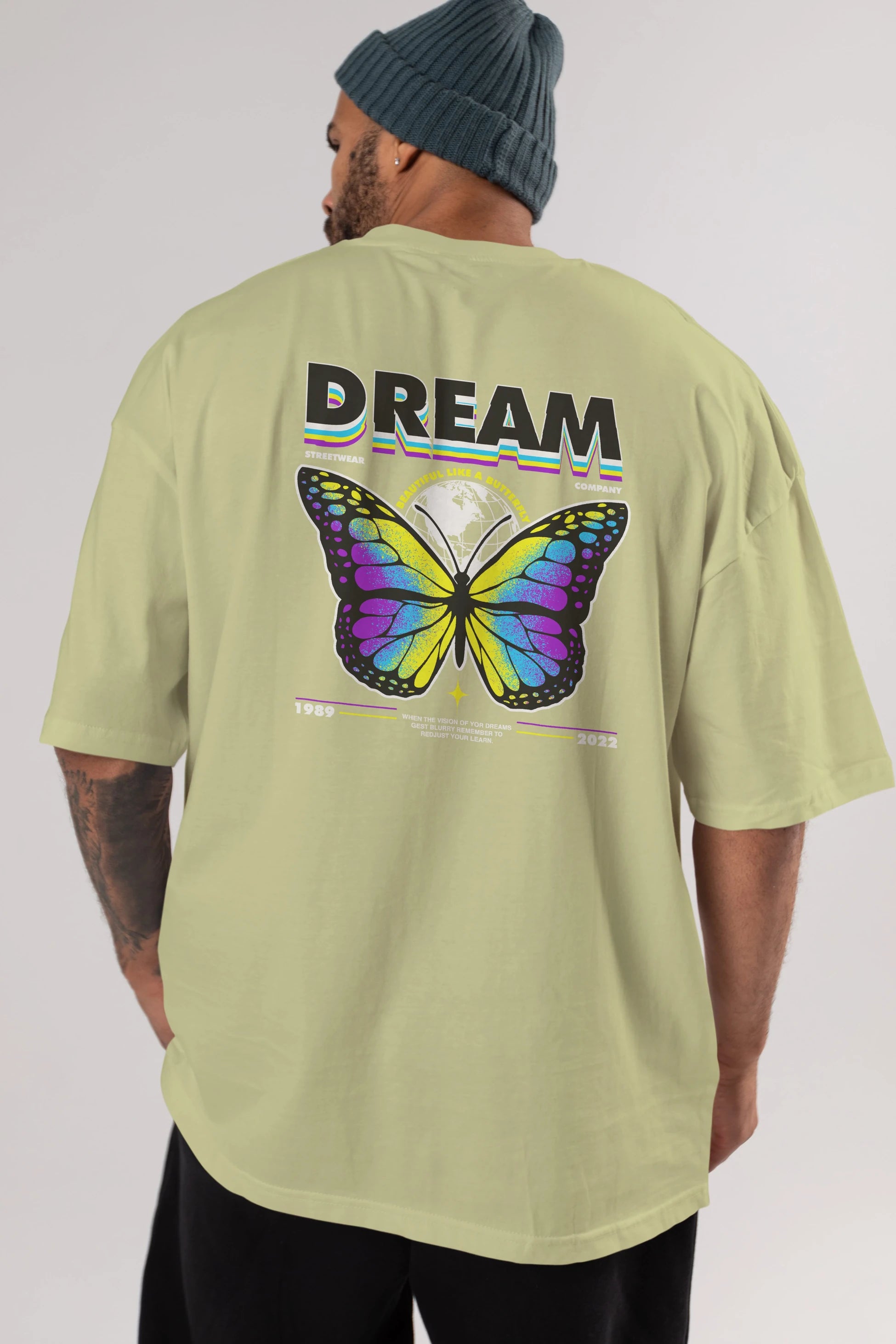 Dream Company Arka Baskılı Oversize t-shirt Erkek Kadın Unisex