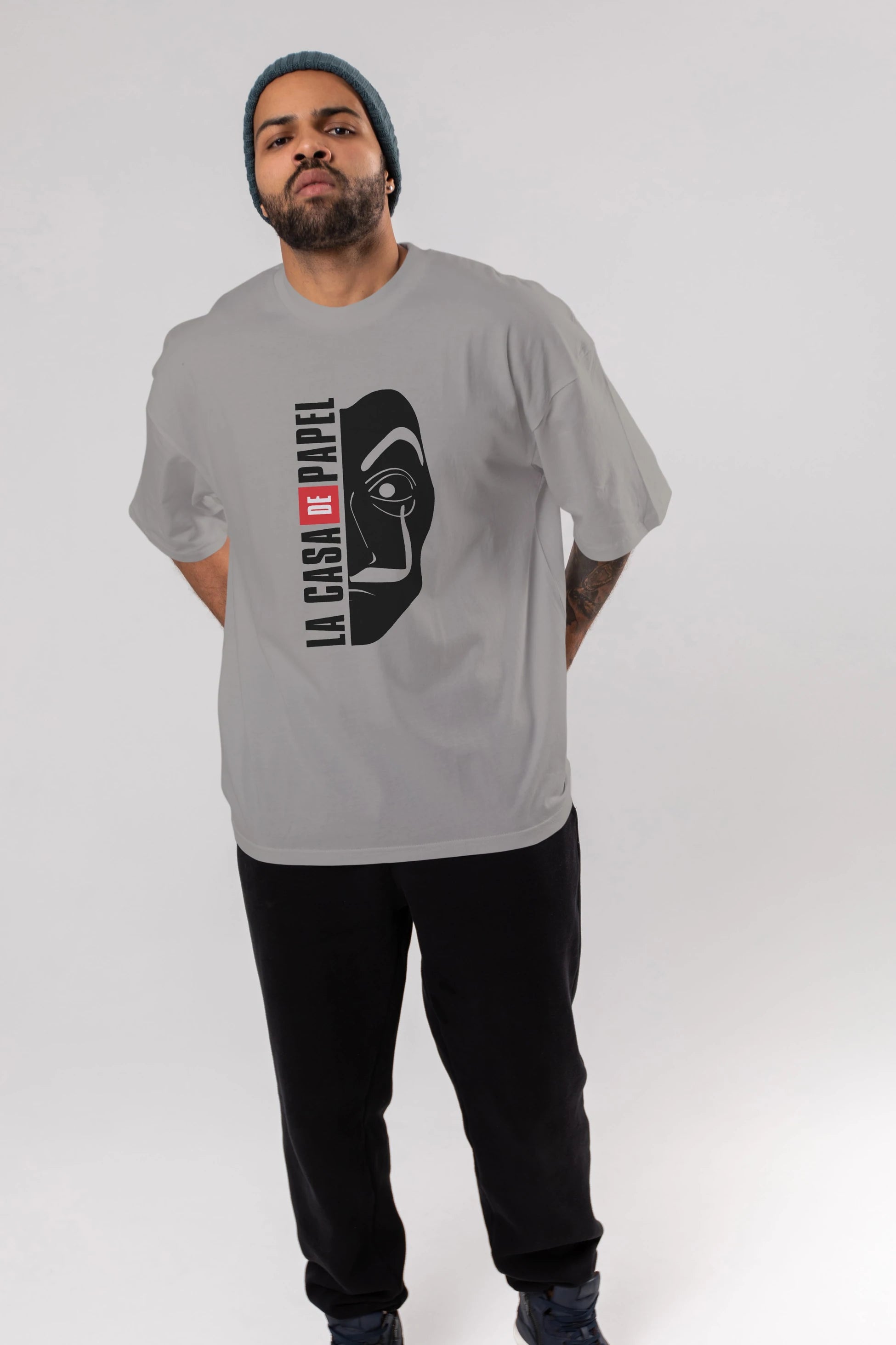 La Casa De Papel (3) Ön Baskılı Oversize t-shirt Erkek Kadın Unisex %100 Pamuk Bisiklet Yaka tişort