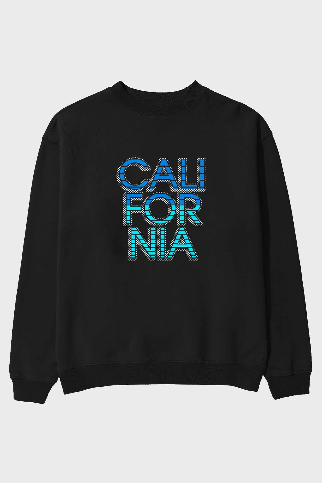 California 3 Ön Baskılı Oversize Sweatshirt Erkek Kadın Unisex