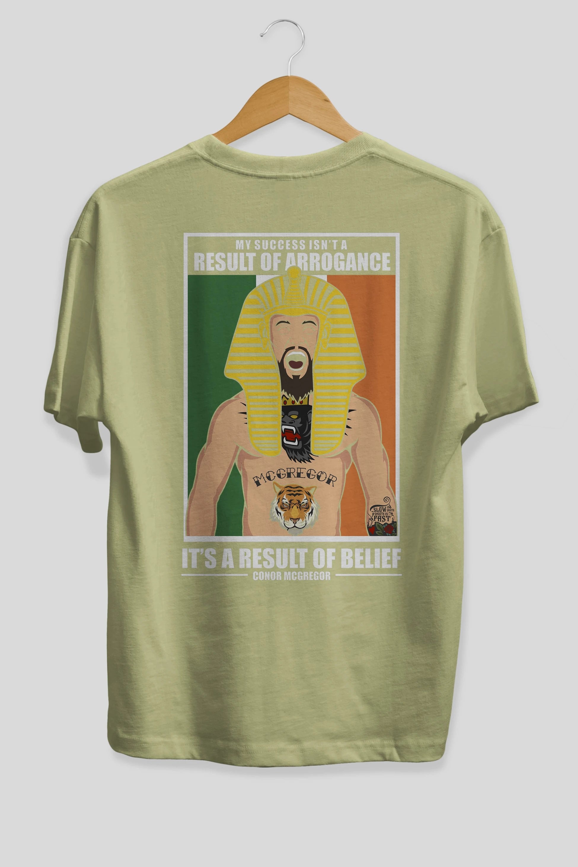 McGregor Pharaoh Arka Baskılı Oversize t-shirt Erkek Kadın Unisex %100 Pamuk tişort