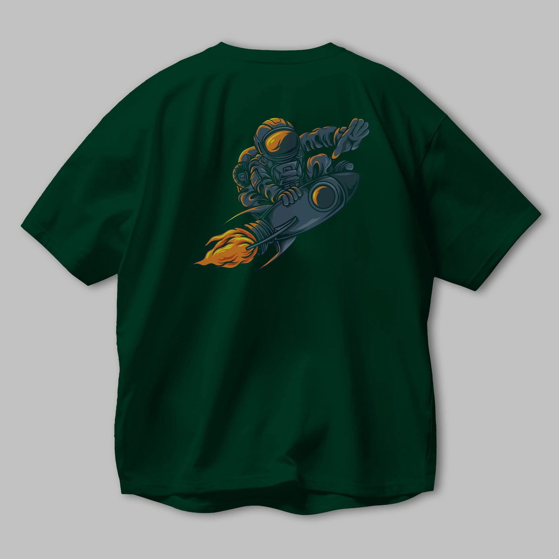 Astrocket Illustration Tshirt Arka Baskılı Oversize t-shirt Erkek Kadın Unisex
