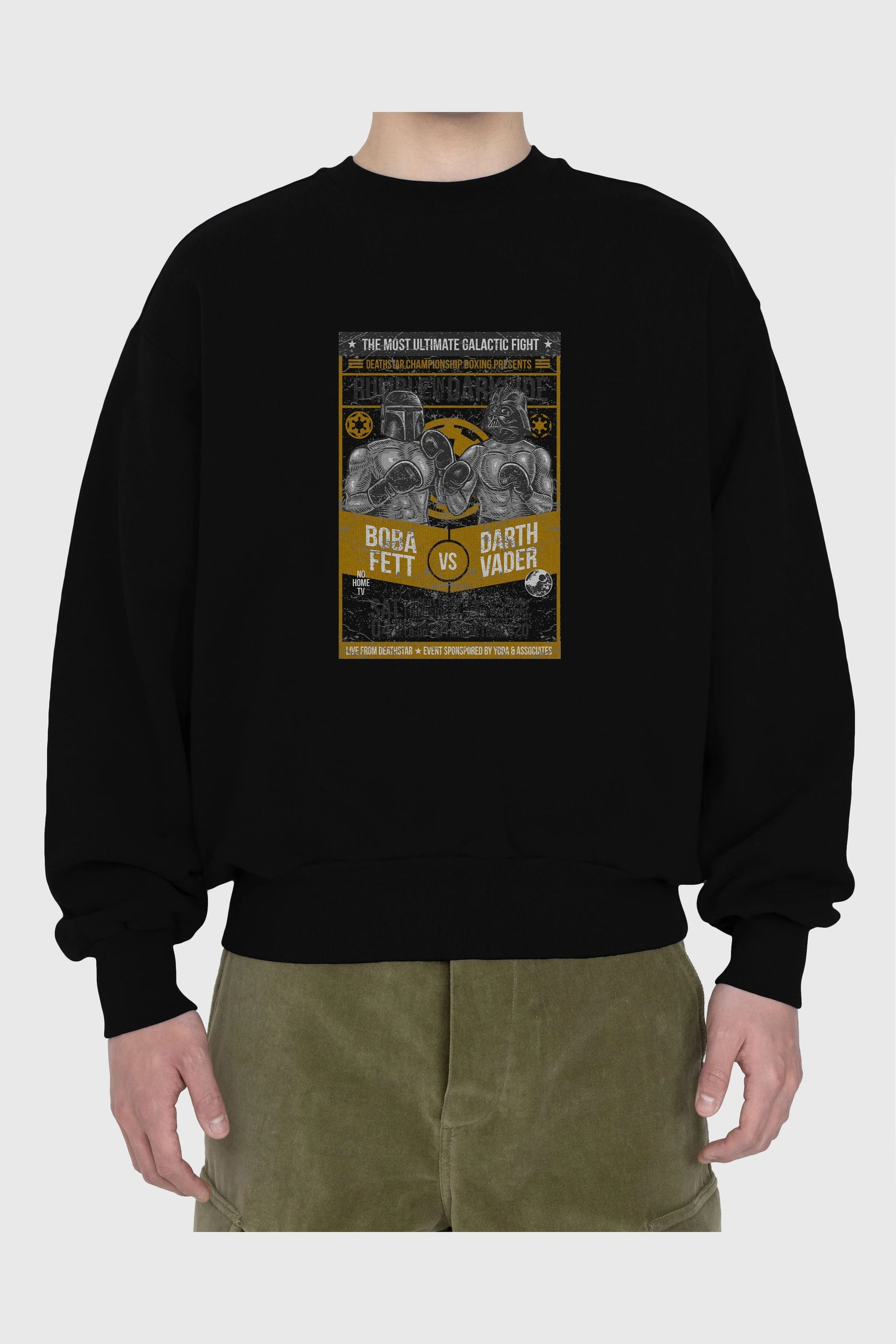 Rumble In The Darkside Ön Baskılı Oversize Sweatshirt Erkek Kadın Unisex