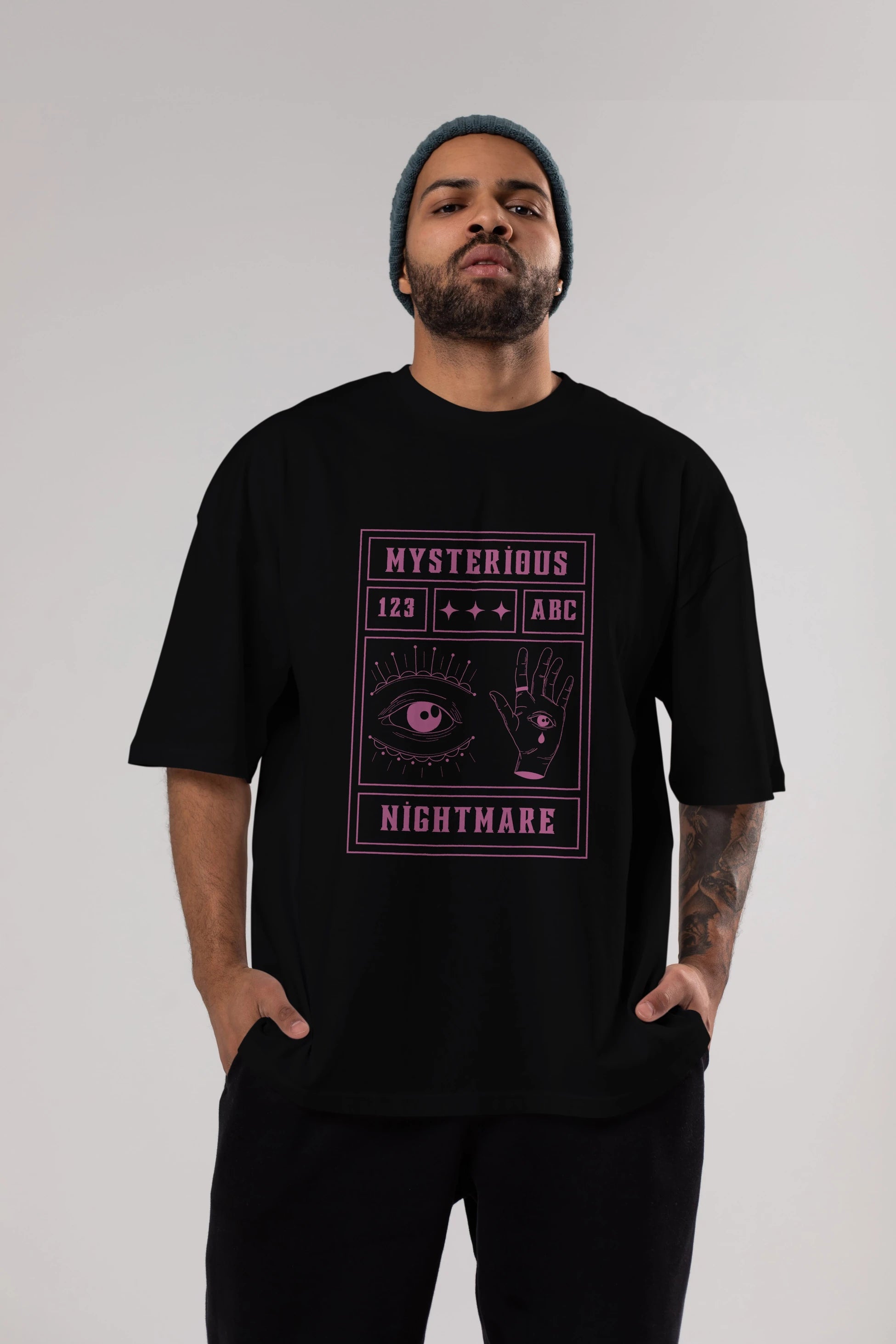 Mysterious Nightmare Ön Baskılı Oversize t-shirt Erkek Kadın Unisex