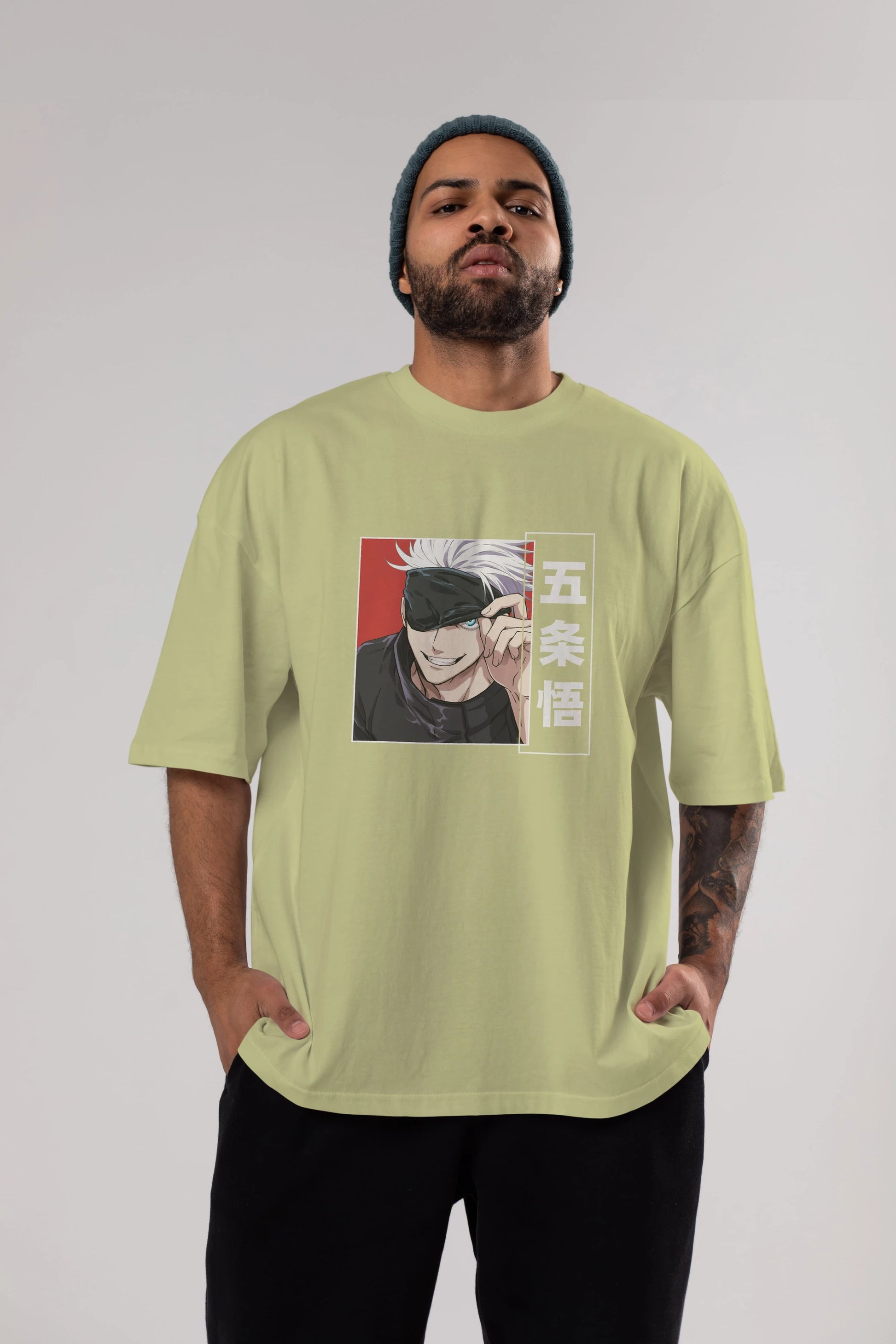 JUJUTSU KAISEN Anime Ön Baskılı Oversize t-shirt %100 pamuk Erkek Kadın Unisex