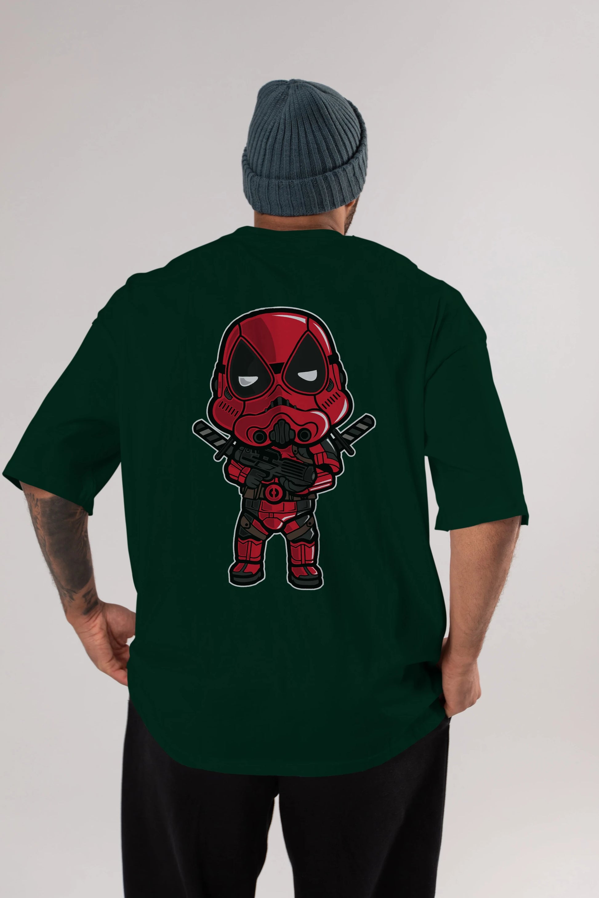 Deadpool (22) Arka Baskılı Oversize t-shirt Erkek Kadın Unisex %100 Pamuk Bisiklet Yaka tişort