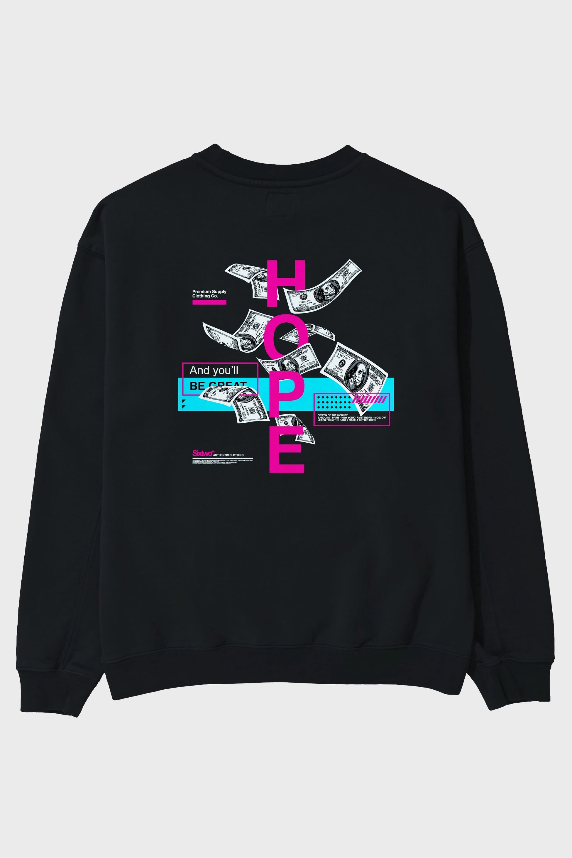 Hope Arka Baskılı Oversize Sweatshirt Erkek Kadın Unisex