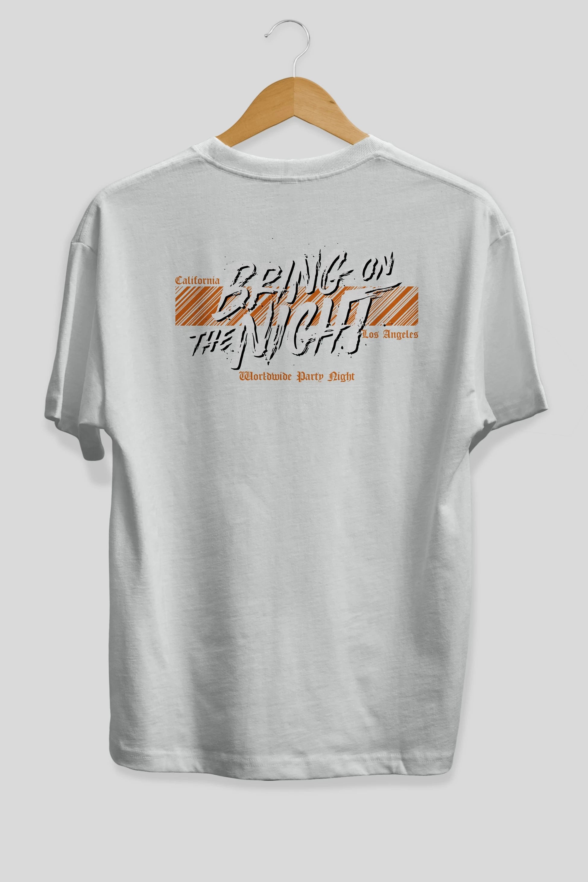 Bring on The Night Arka Baskılı Oversize t-shirt Erkek Kadın Unisex