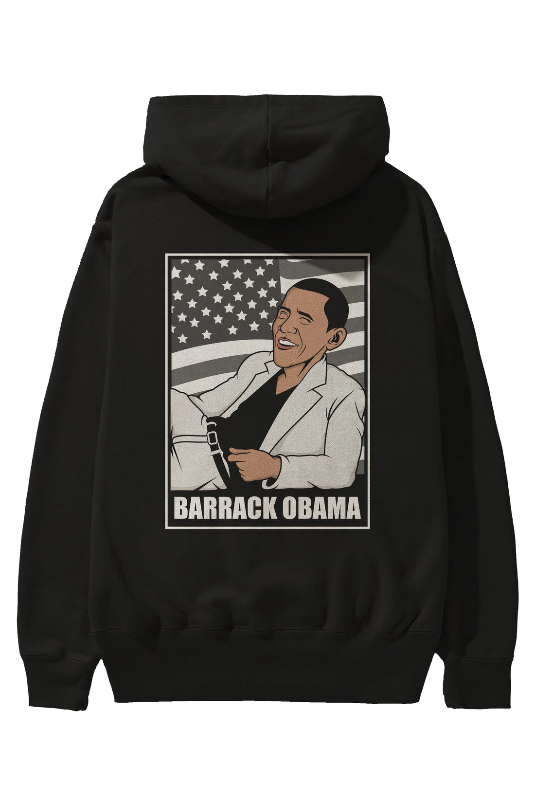 Obama Thriller Arka Baskılı Hoodie Oversize Kapüşonlu Sweatshirt Erkek Kadın Unisex