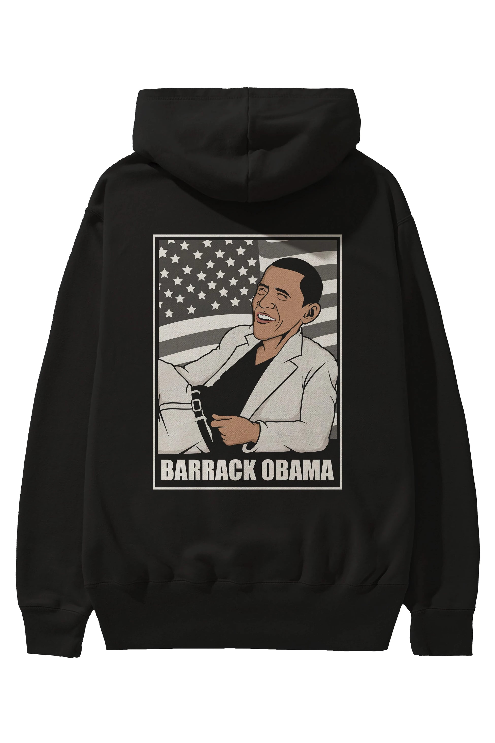 Obama Thriller Arka Baskılı Hoodie Oversize Kapüşonlu Sweatshirt Erkek Kadın Unisex