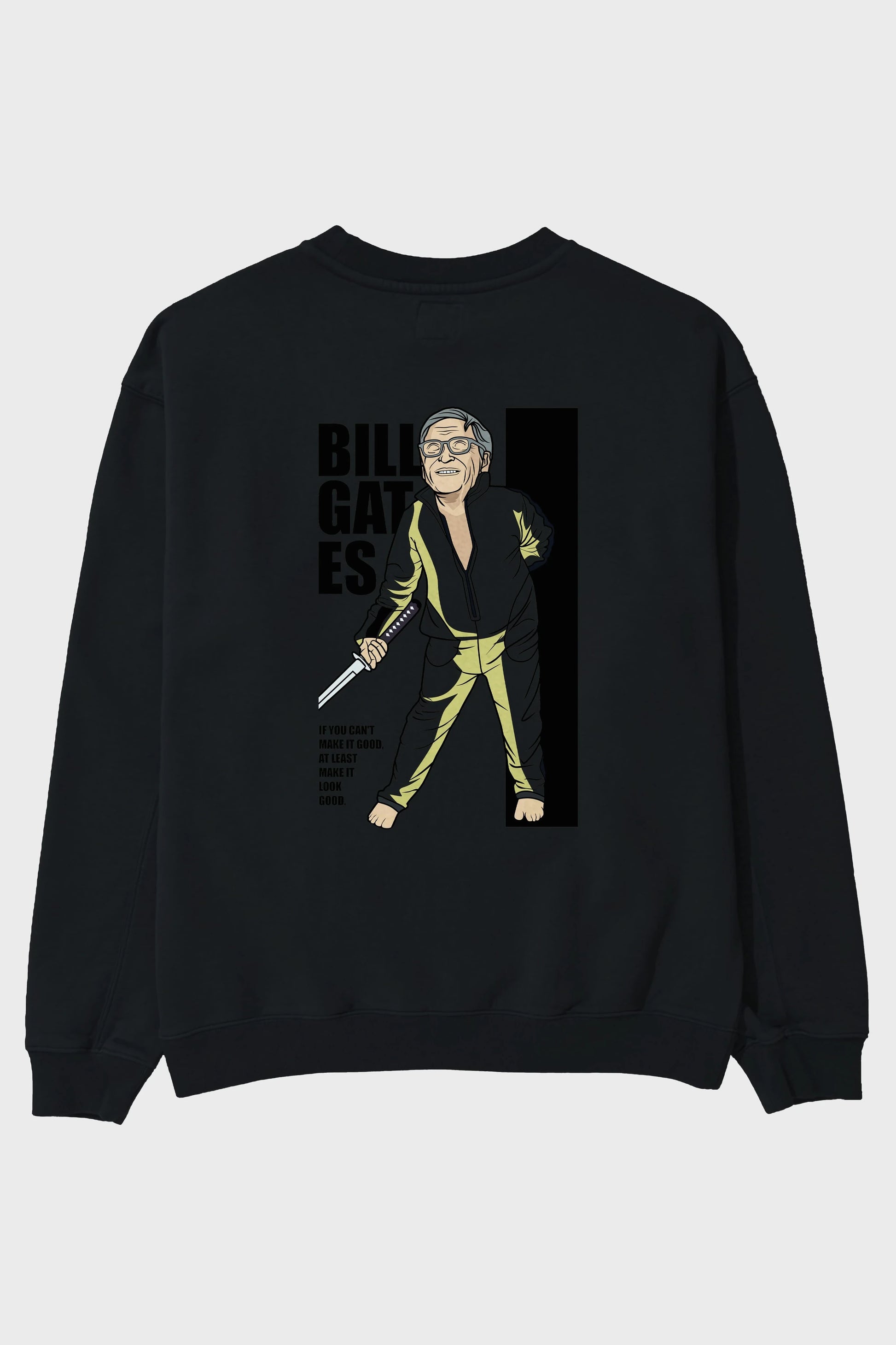 Bill Gates Arka Baskılı Oversize Sweatshirt Erkek Kadın Unisex