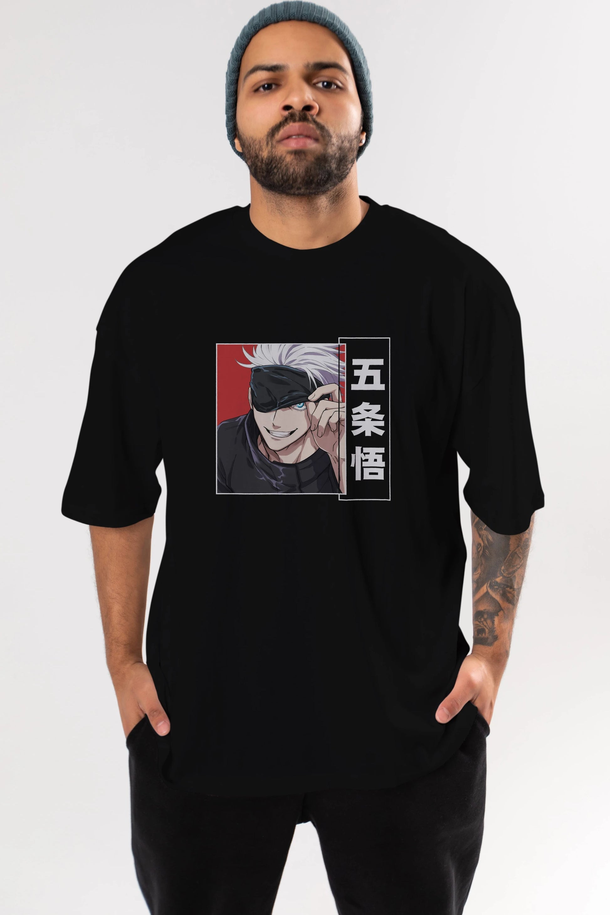 JUJUTSU KAISEN Anime Ön Baskılı Oversize t-shirt %100 pamuk Erkek Kadın Unisex