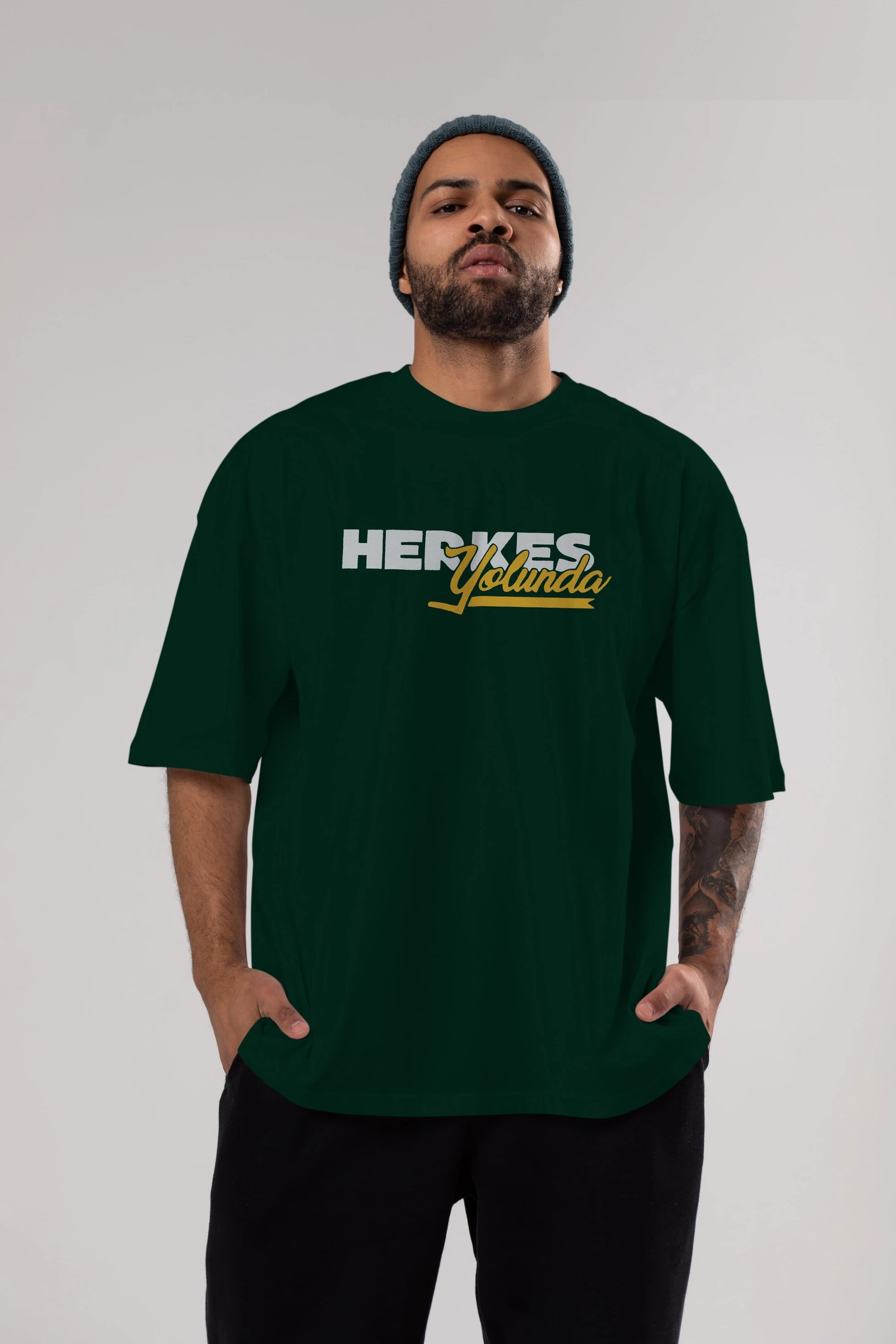 Herkes Yolunda Ön Baskılı Oversize t-shirt %100 pamuk Erkek Kadın Unisex