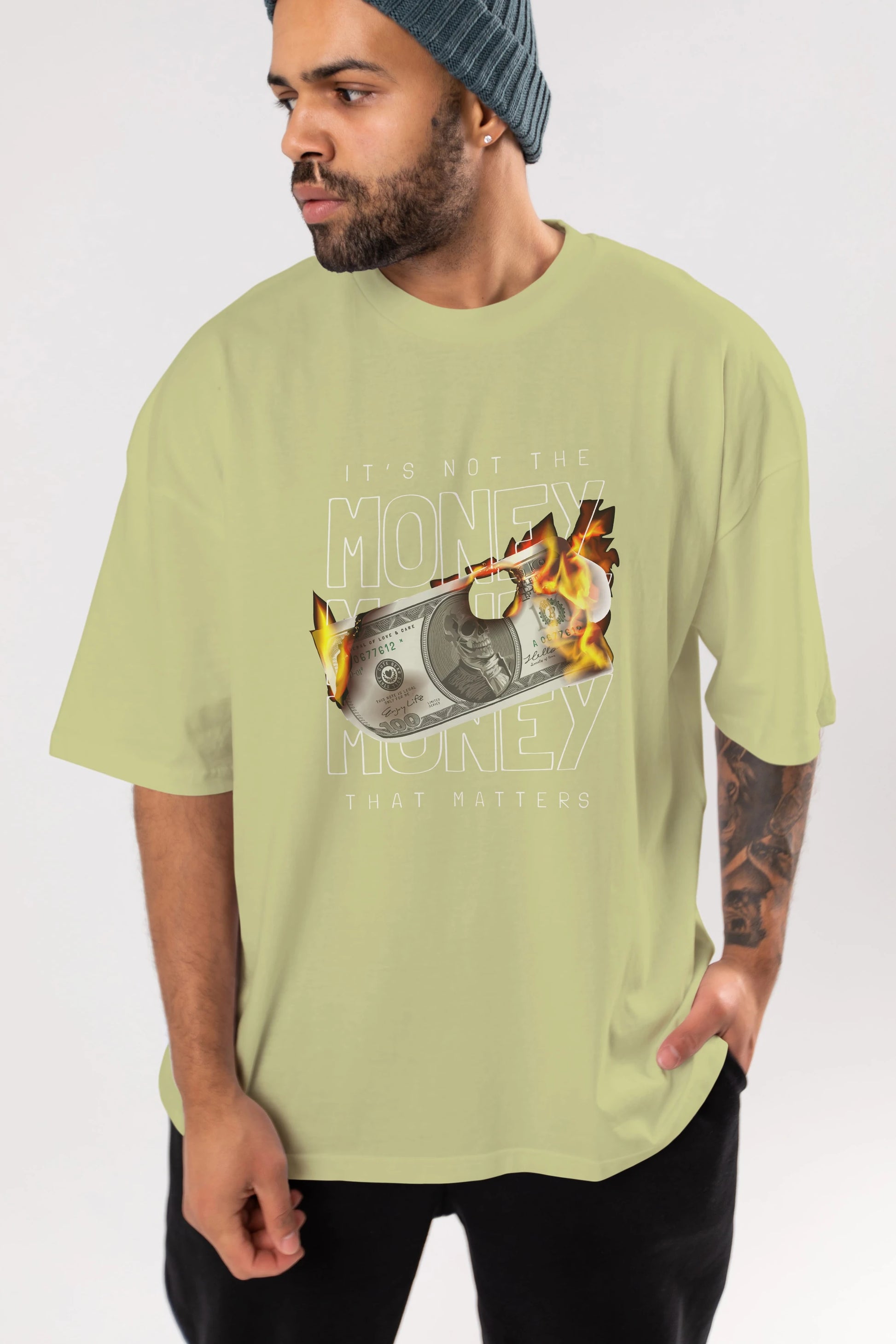 Teddy Bear Its Not The Money Ön Baskılı Oversize t-shirt Erkek Kadın Unisex %100 Pamuk