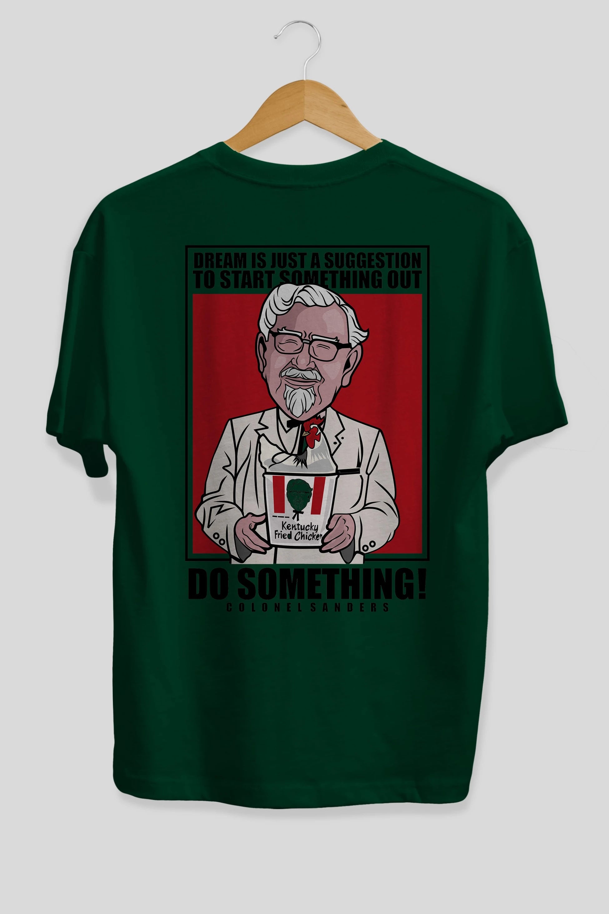 Colonel Sanders Arka Baskılı Oversize t-shirt Erkek Kadın Unisex %100 Pamuk tişort
