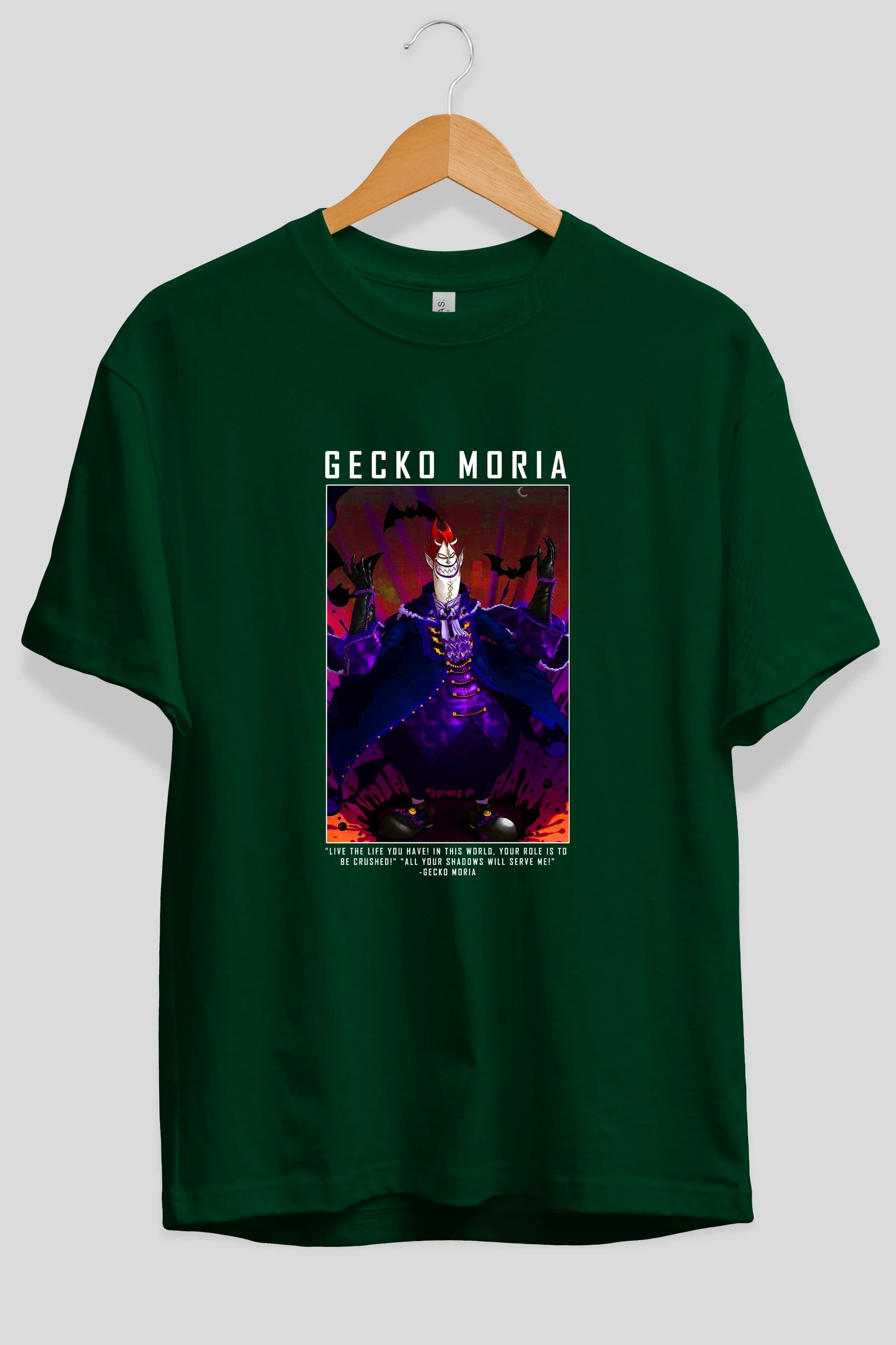 Gecko Moria Anime Ön Baskılı Oversize t-shirt Erkek Kadın Unisex
