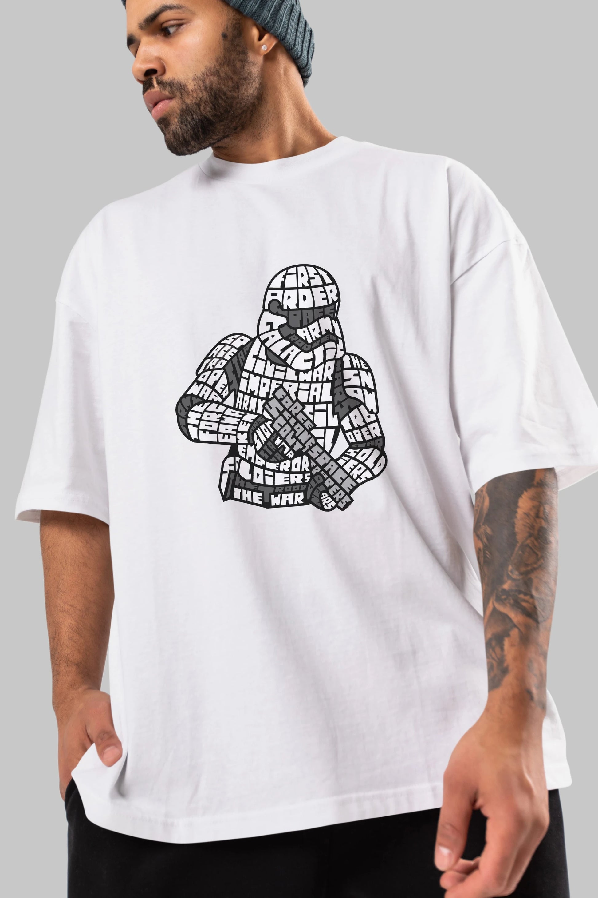 First Order Ön Baskılı Oversize t-shirt %100 pamuk Erkek Kadın Unisex