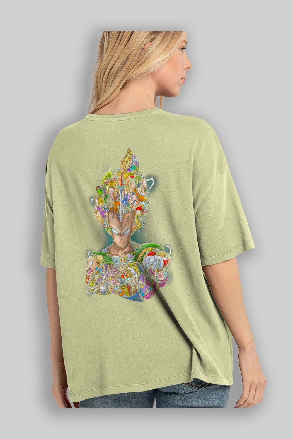 DRAGON BALL ART (3) Anime Arka Baskılı Oversize t-shirt Erkek Kadın Unisex