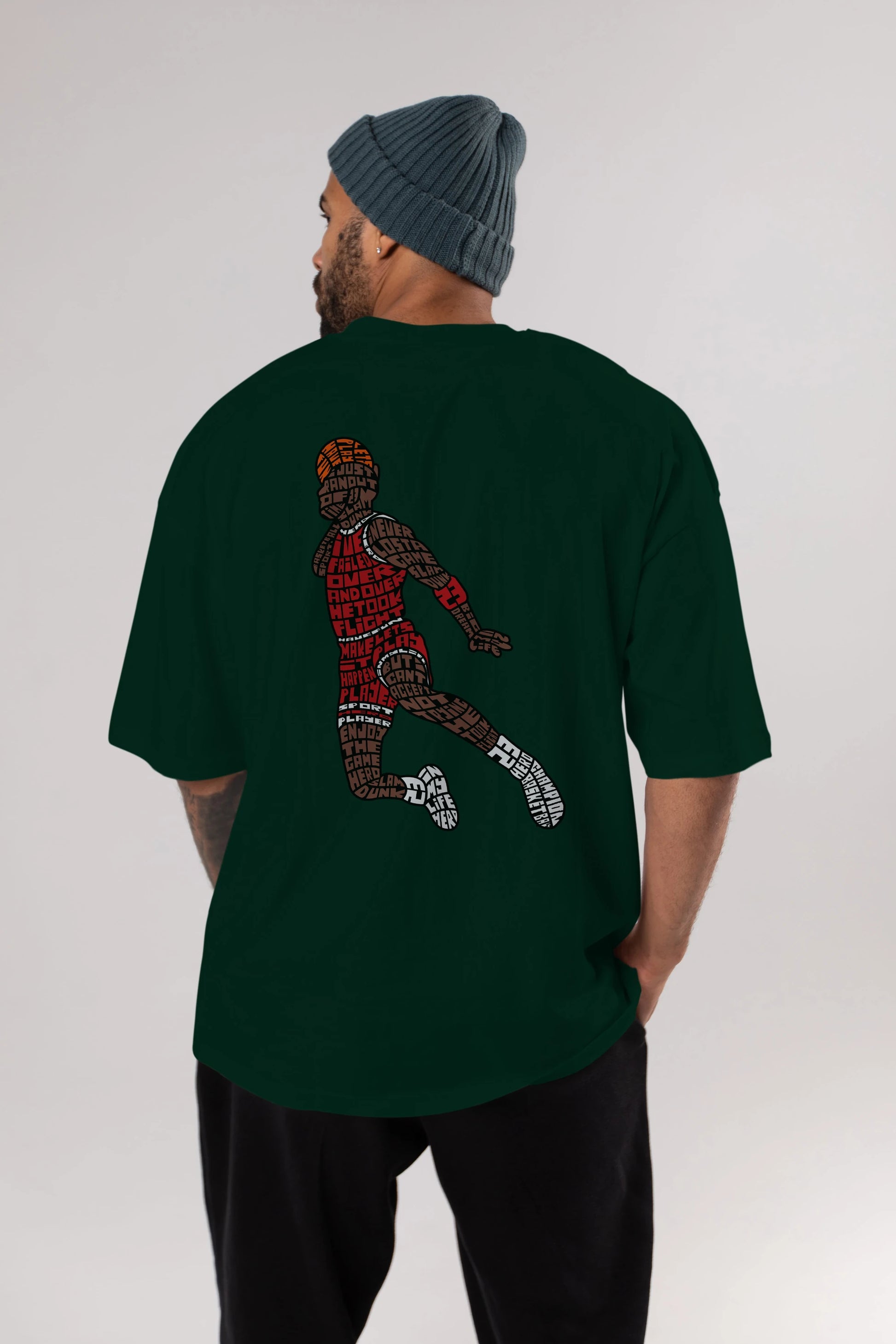 Slamdunk Arka Baskılı Oversize t-shirt %100 pamuk Erkek Kadın Unisex