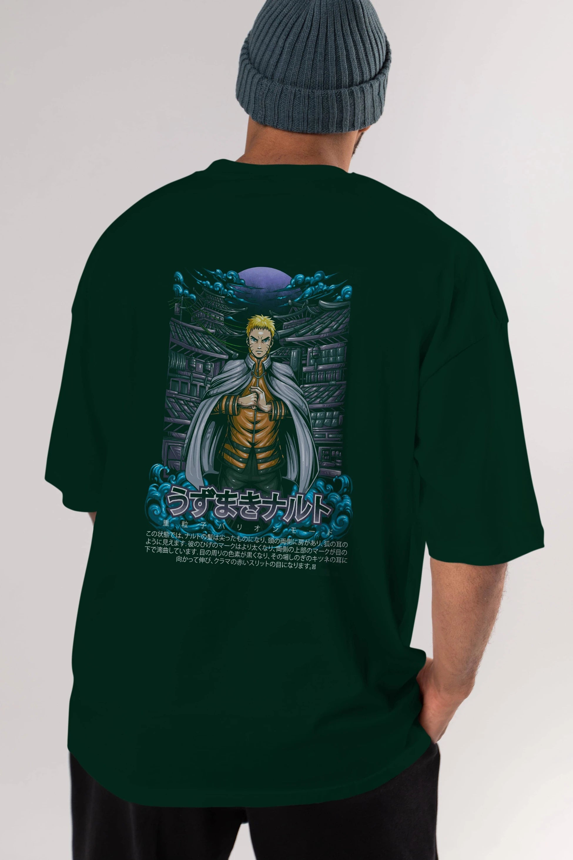 NARUTO (8) Anime Arka Baskılı Oversize t-shirt Erkek Kadın Unisex