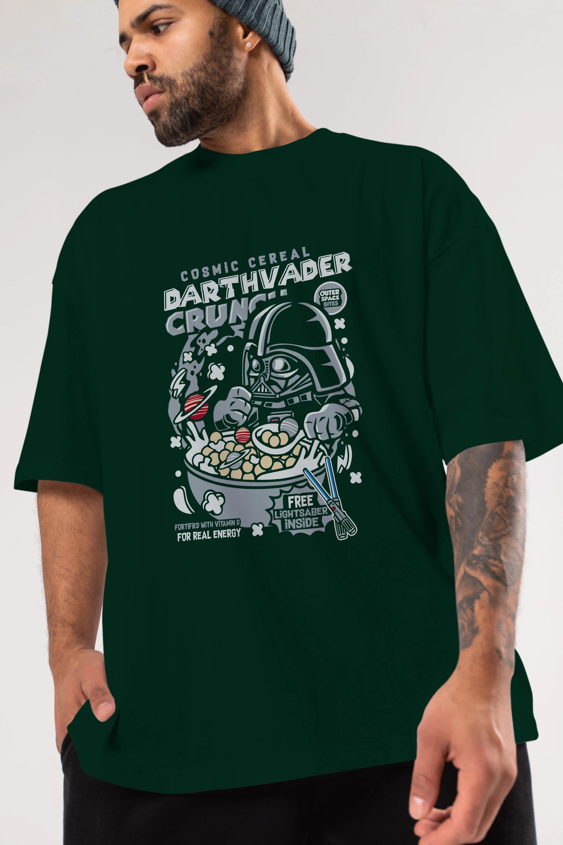 Darth Vader (2) Ön Baskılı Oversize t-shirt Erkek Kadın Unisex %100 Pamuk Bisiklet Yaka tişort