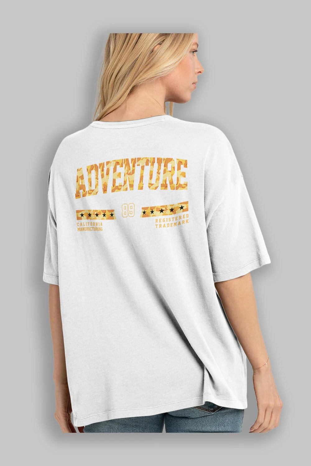 Adventure Arka Baskılı Oversize t-shirt Erkek Kadın Unisex
