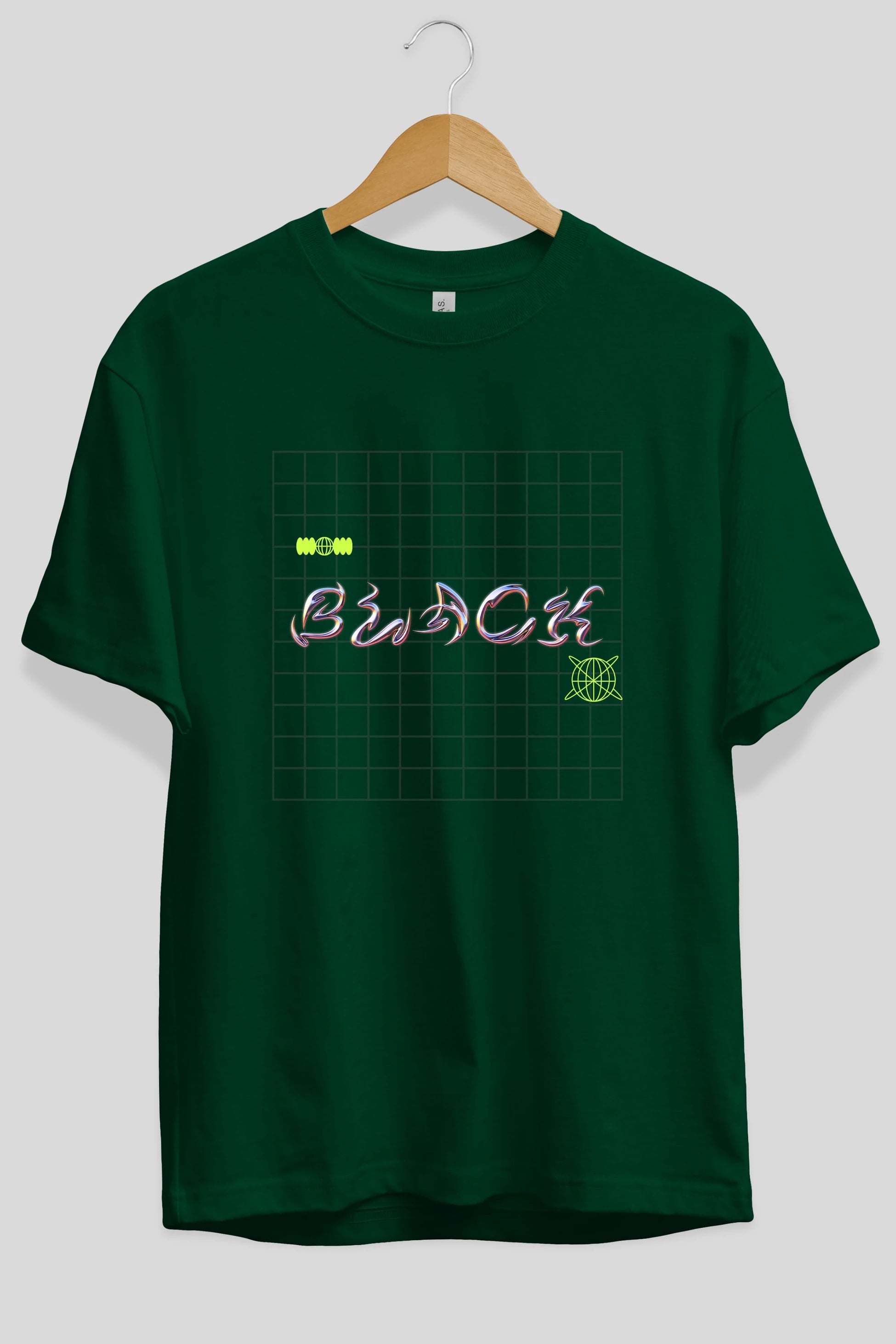 Black Yazılı Ön Baskılı Oversize t-shirt Erkek Kadın Unisex
