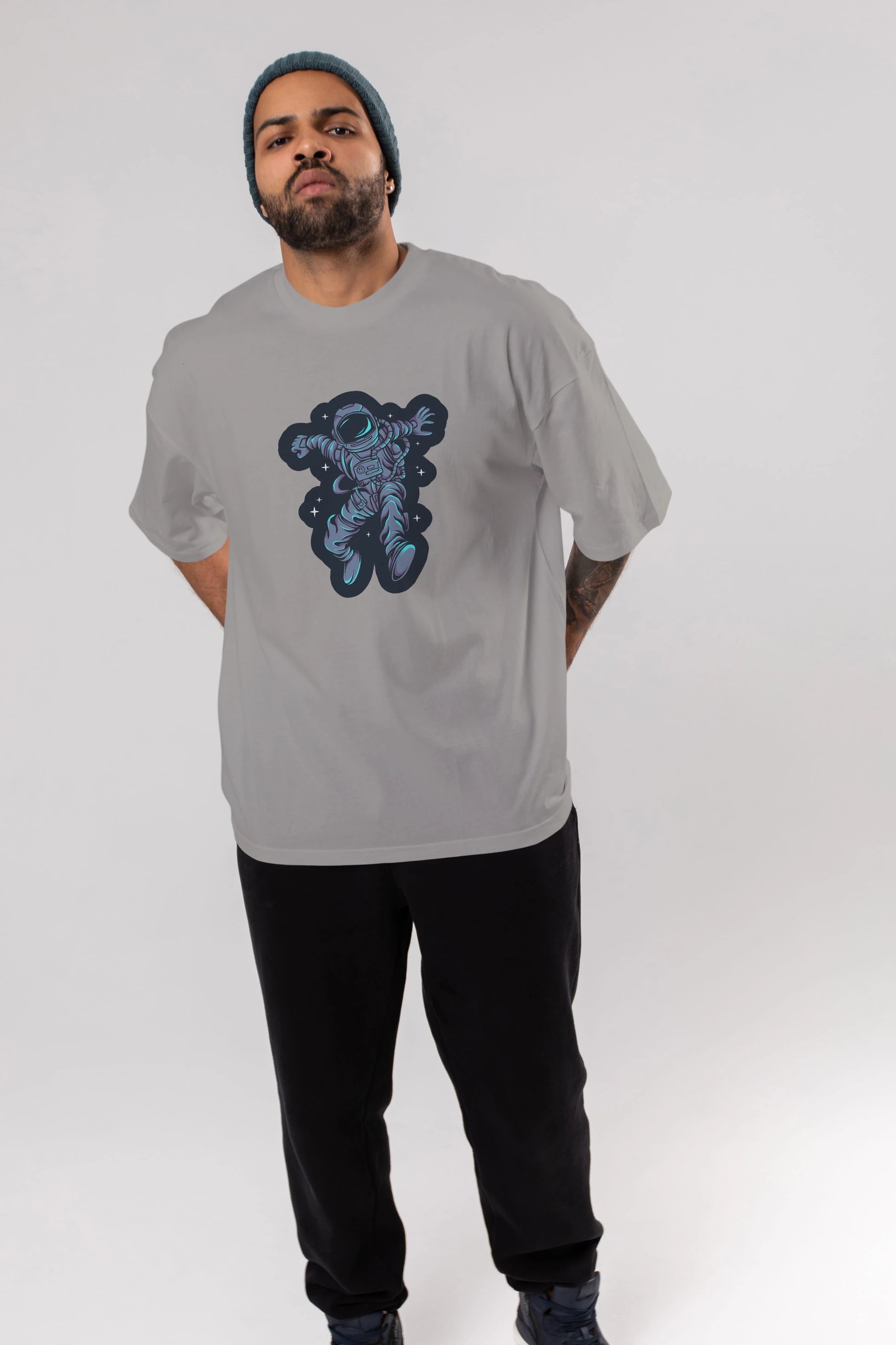 Astrostars sticker Ön Baskılı Oversize t-shirt Erkek Kadın Unisex