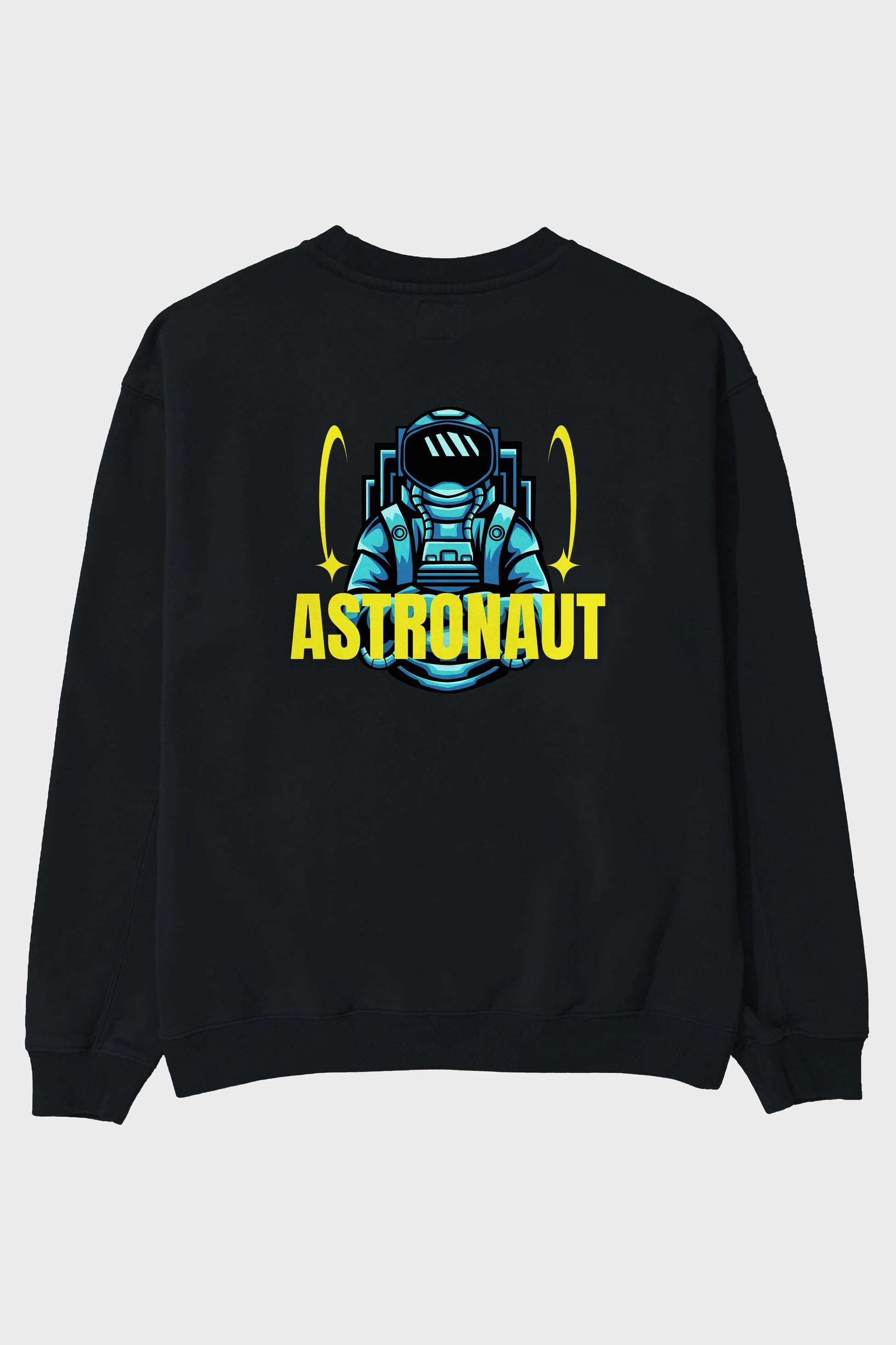 Astronaut Arka Baskılı Oversize Sweatshirt Erkek Kadın Unisex