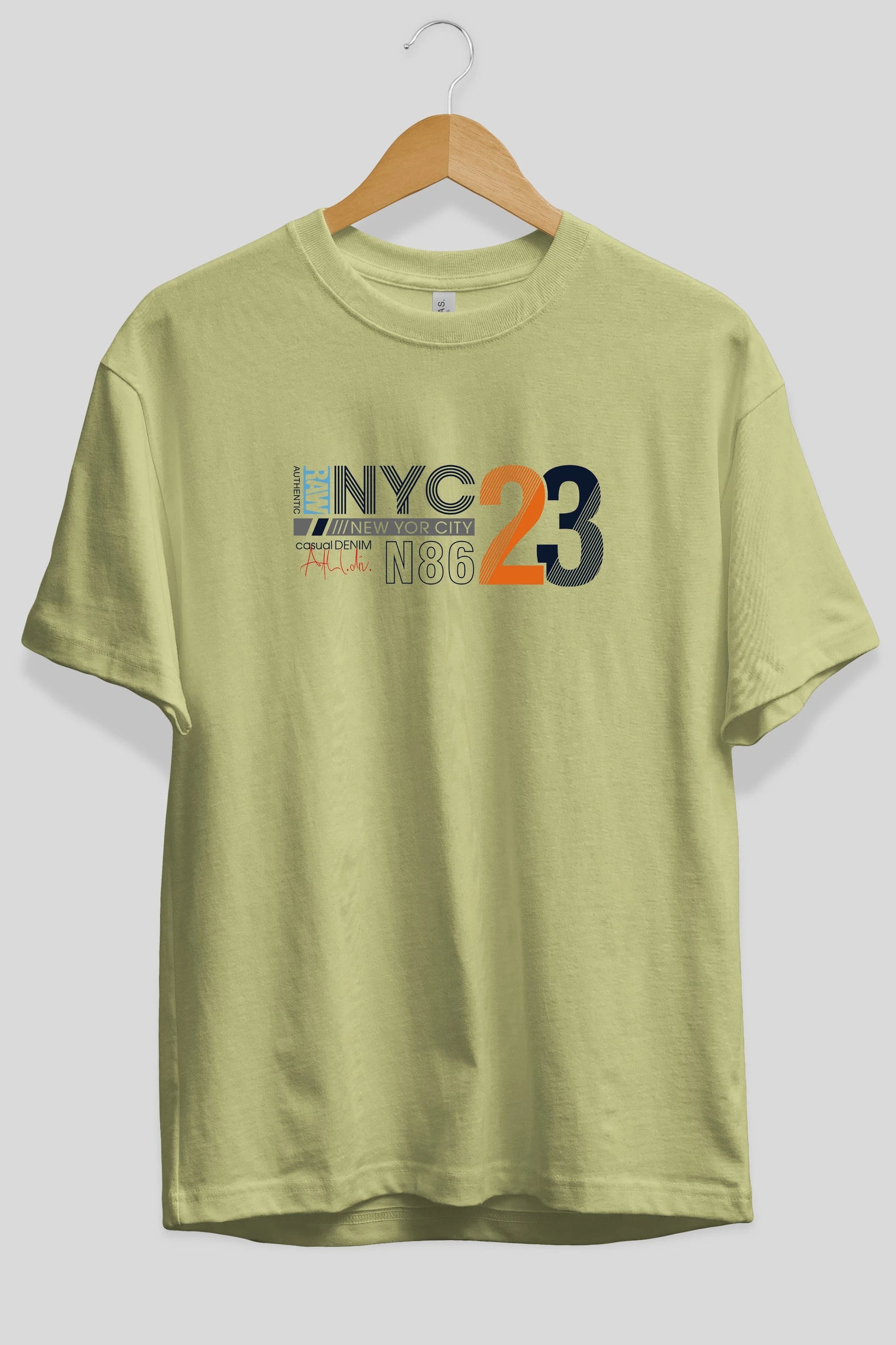 NYC 23 Ön Baskılı Oversize t-shirt Erkek Kadın Unisex