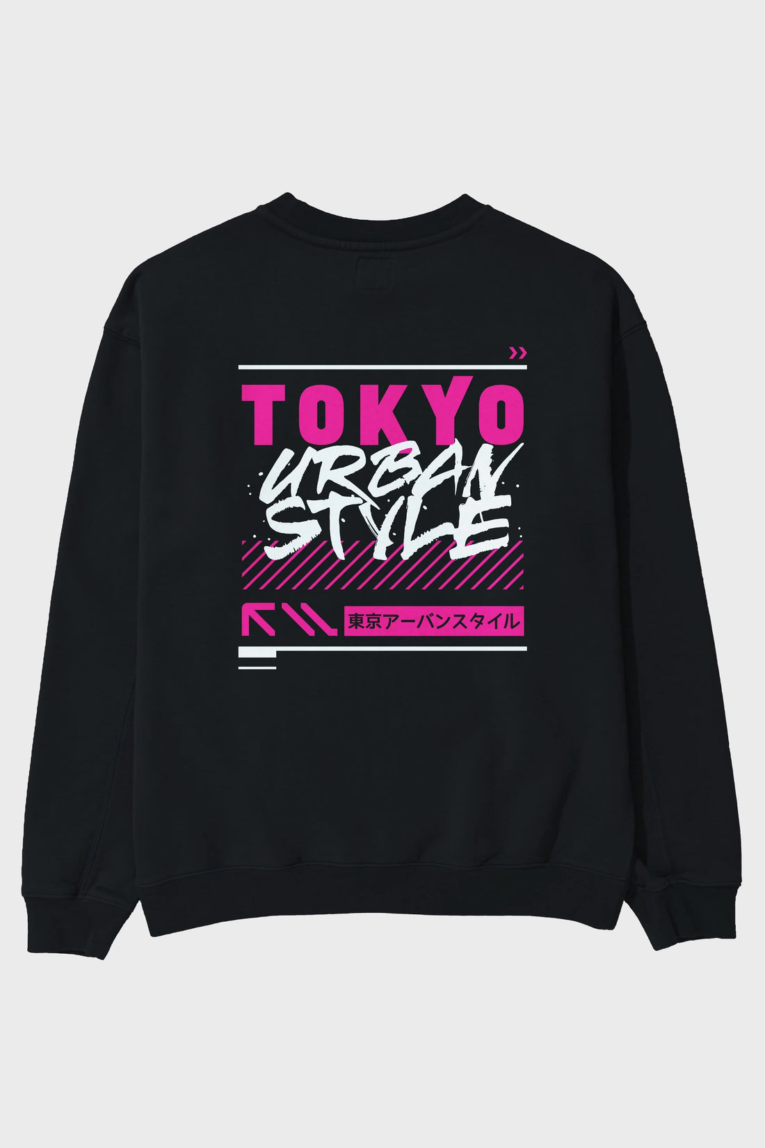 Tokyo Urban Style Arka Baskılı Oversize Sweatshirt Erkek Kadın Unisex