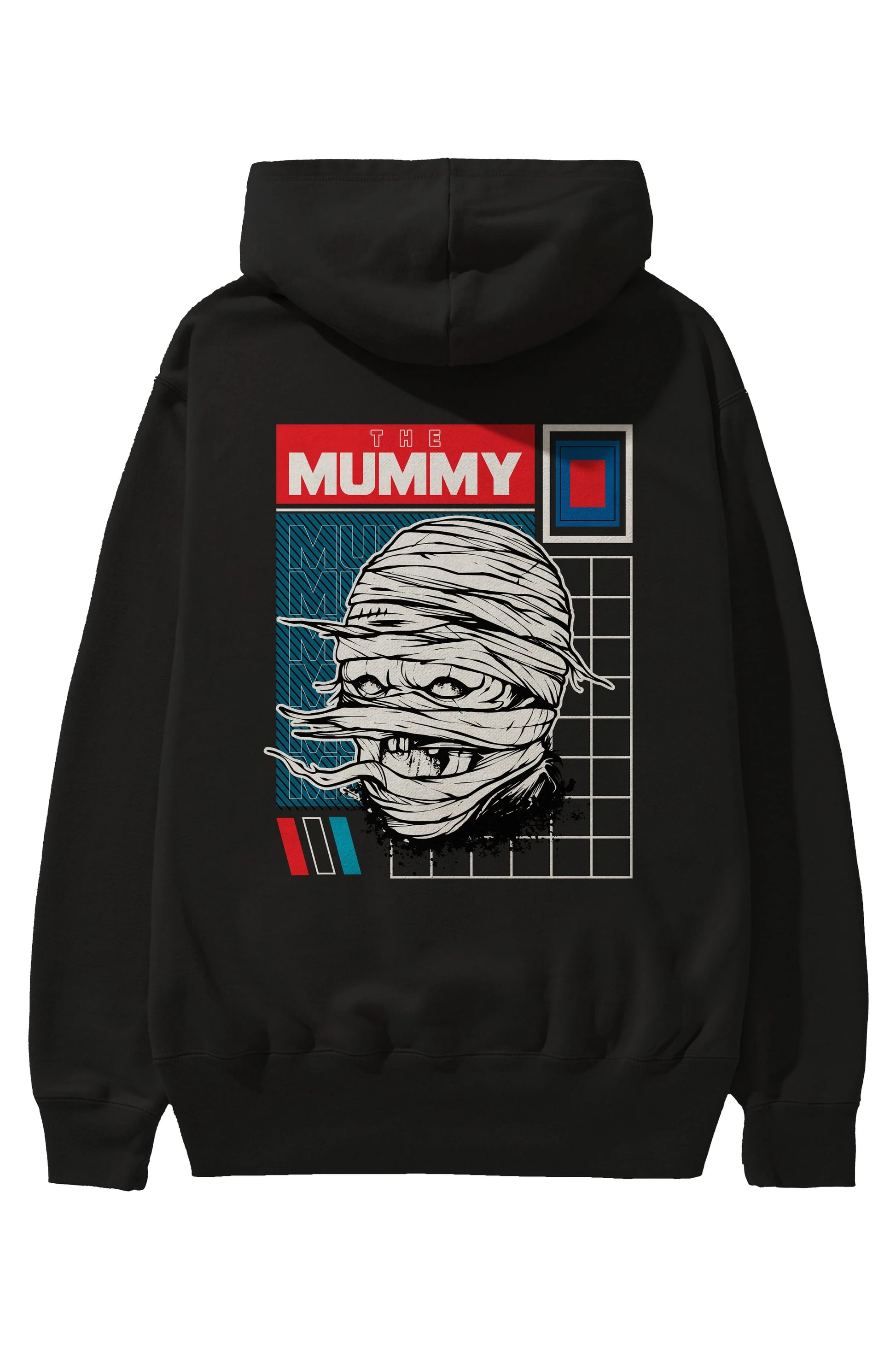 The Mummy Arka Baskılı Hoodie Oversize Kapüşonlu Sweatshirt Erkek Kadın Unisex