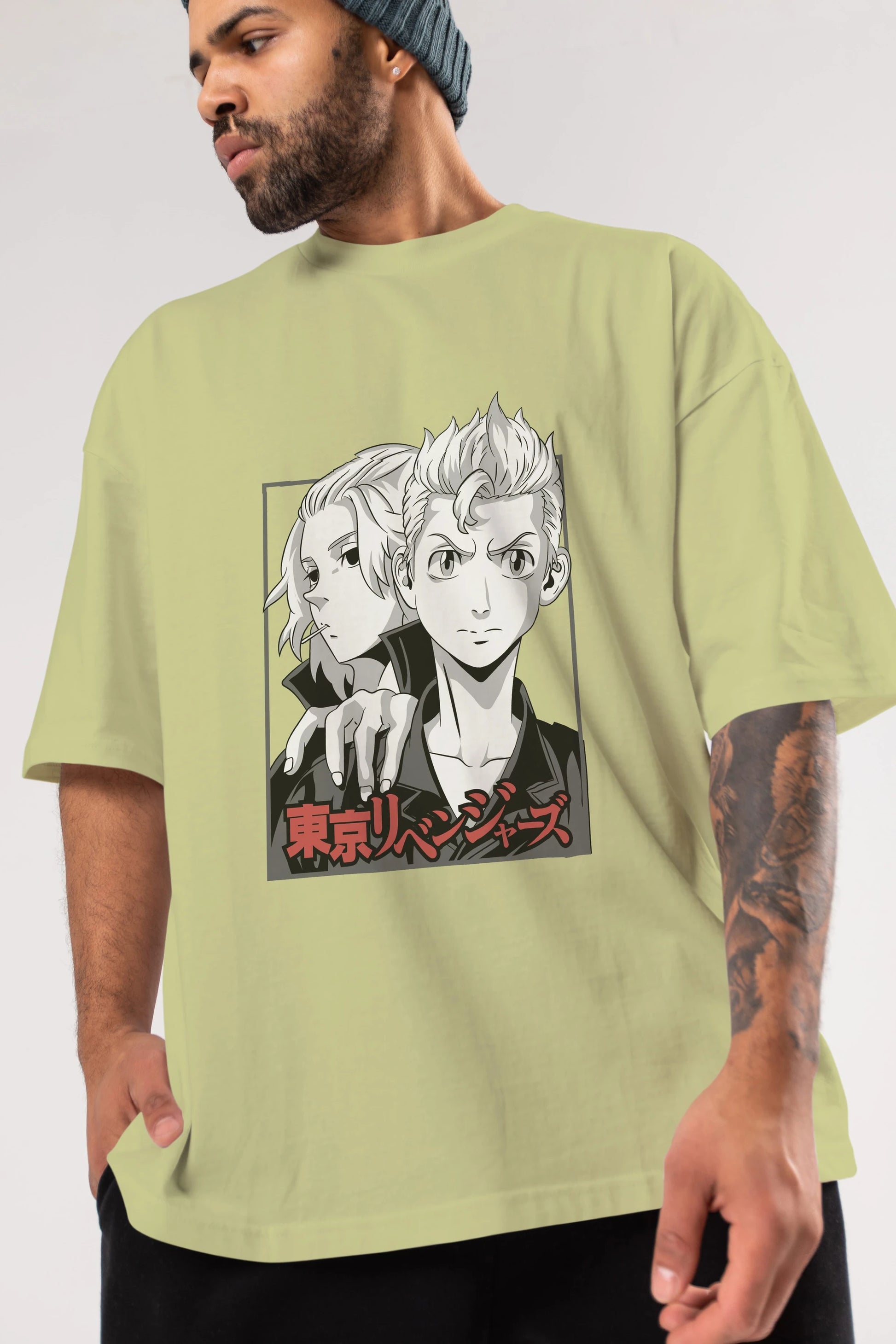 TOKYO REVENGERS Anime Ön Baskılı Oversize t-shirt %100 pamuk Erkek Kadın Unisex