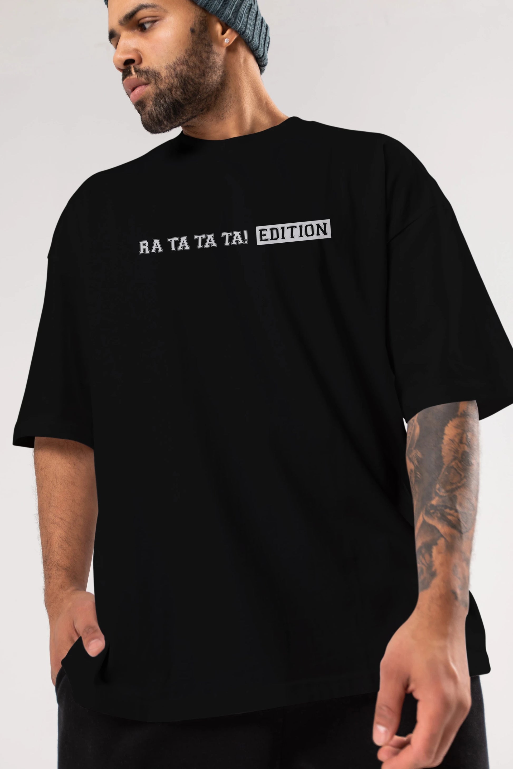 Ra Ta Ta Edition Ön Baskılı Oversize t-shirt %100 pamuk Erkek Kadın Unisex