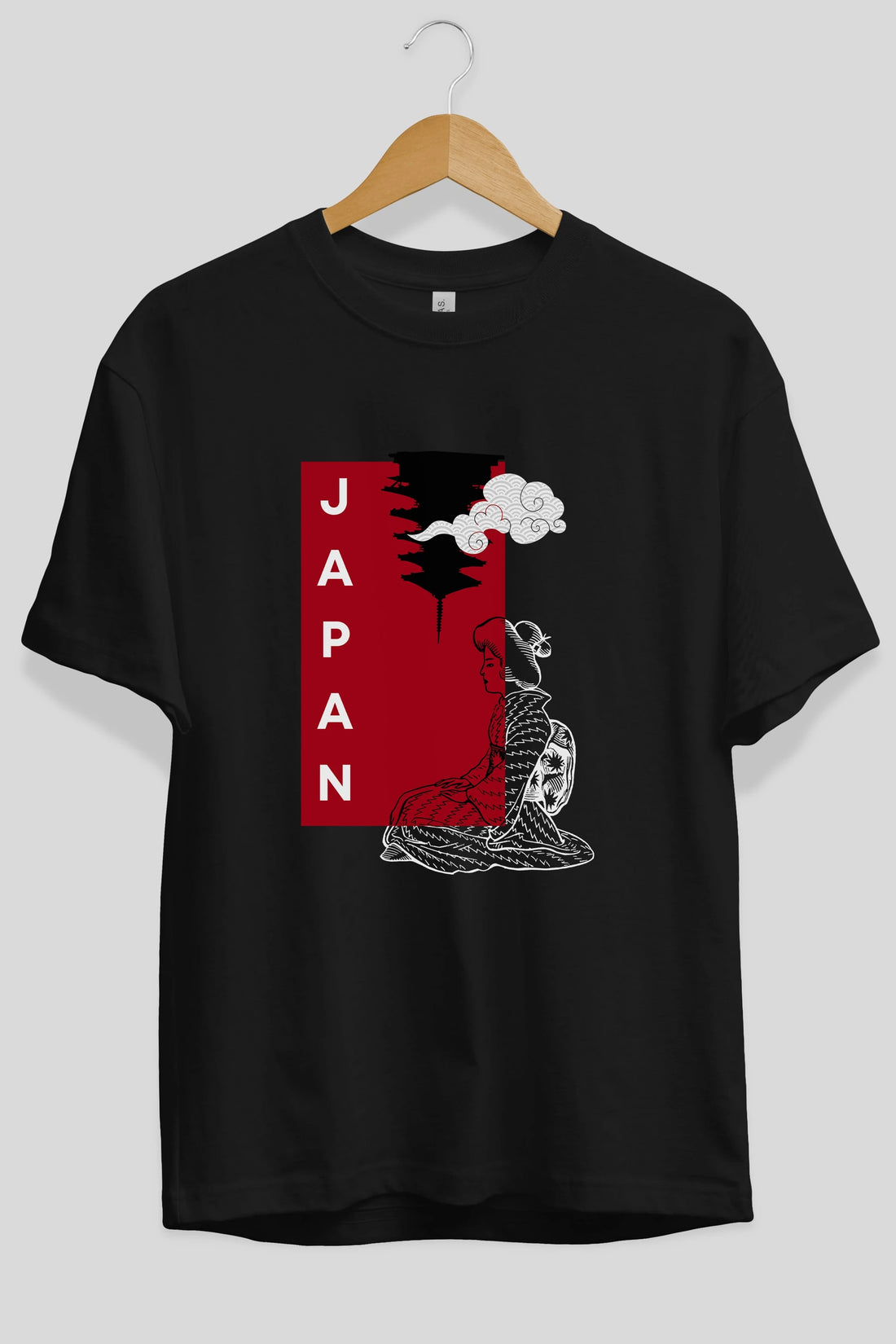 Japan Yazılı Streetwear Ön Baskılı Oversize t-shirt Erkek Kadın Unisex
