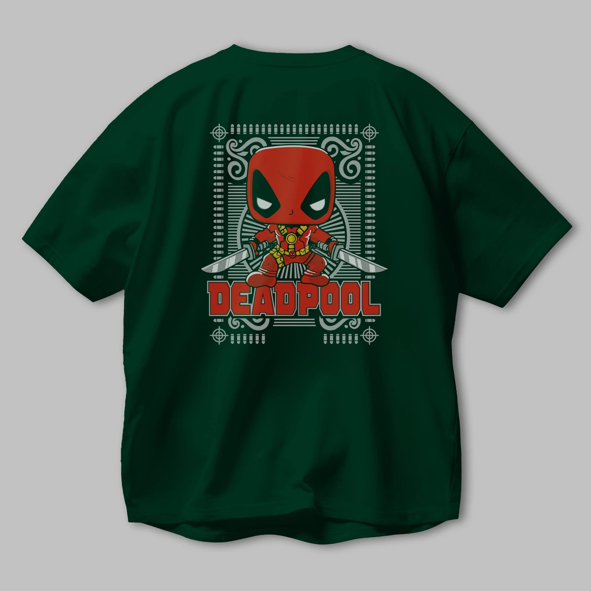 Deadpool (17) Arka Baskılı Oversize t-shirt Erkek Kadın Unisex %100 Pamuk Bisiklet Yaka tişort