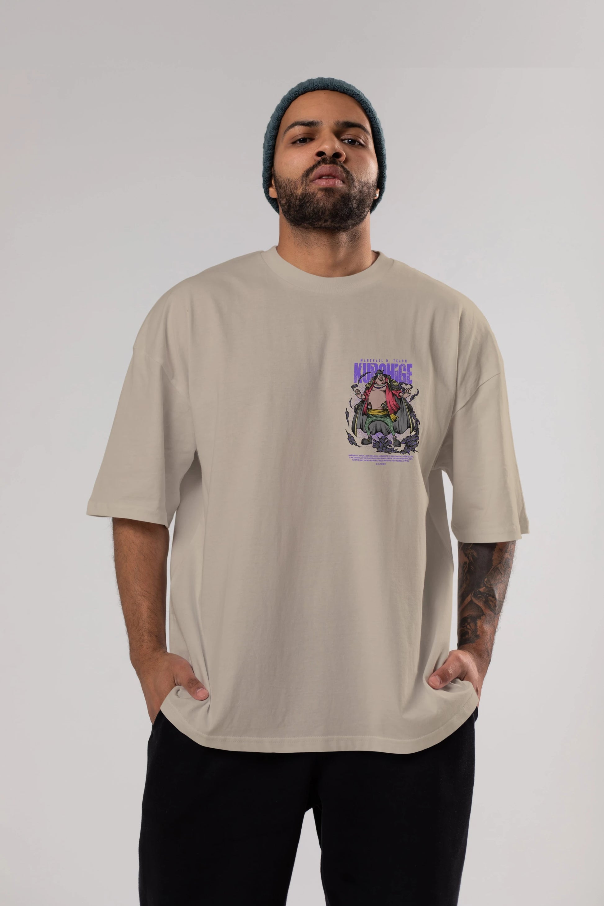 Marshall D. Teach Ön Sol Baskılı Oversize t-shirt Erkek Kadın Unisex %100 Pamuk Bisiklet Yaka tişort