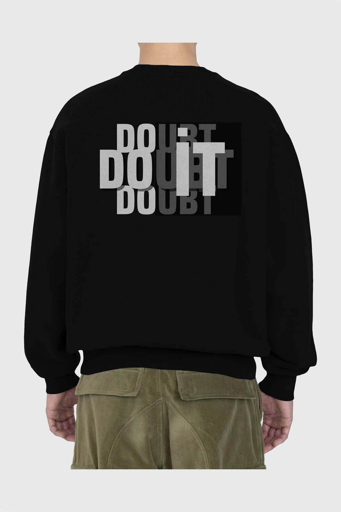 Do it Yazılı Arka Baskılı Oversize Sweatshirt Erkek Kadın Unisex