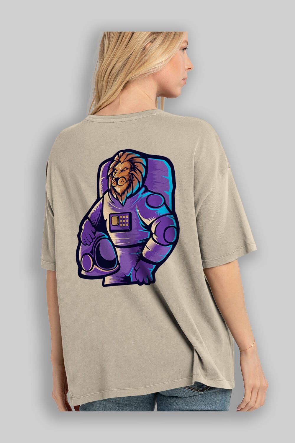 Astroking Arka Baskılı Oversize t-shirt Erkek Kadın Unisex