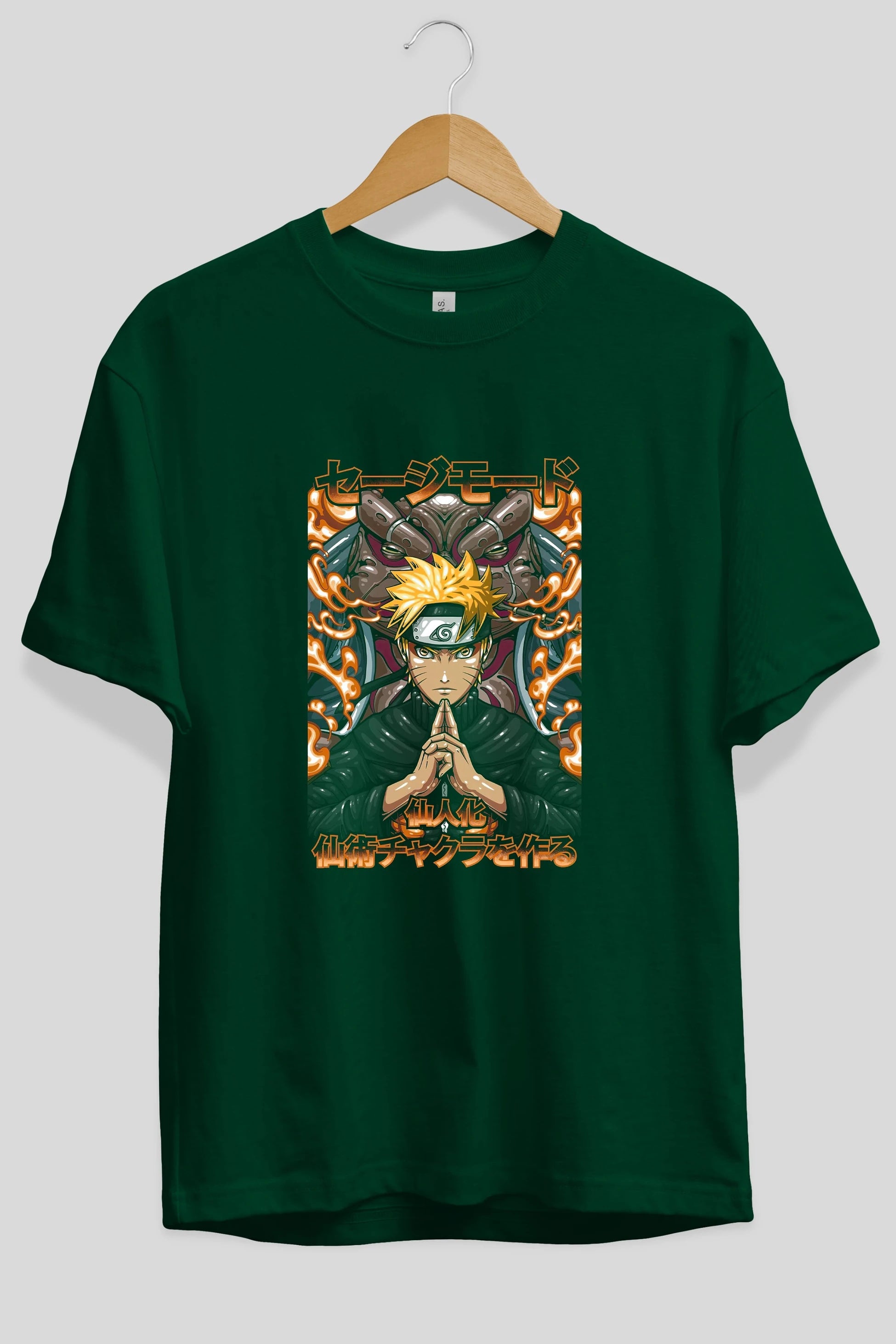 NARUTO (10) Anime Ön Baskılı Oversize t-shirt %100 pamuk Erkek Kadın Unisex
