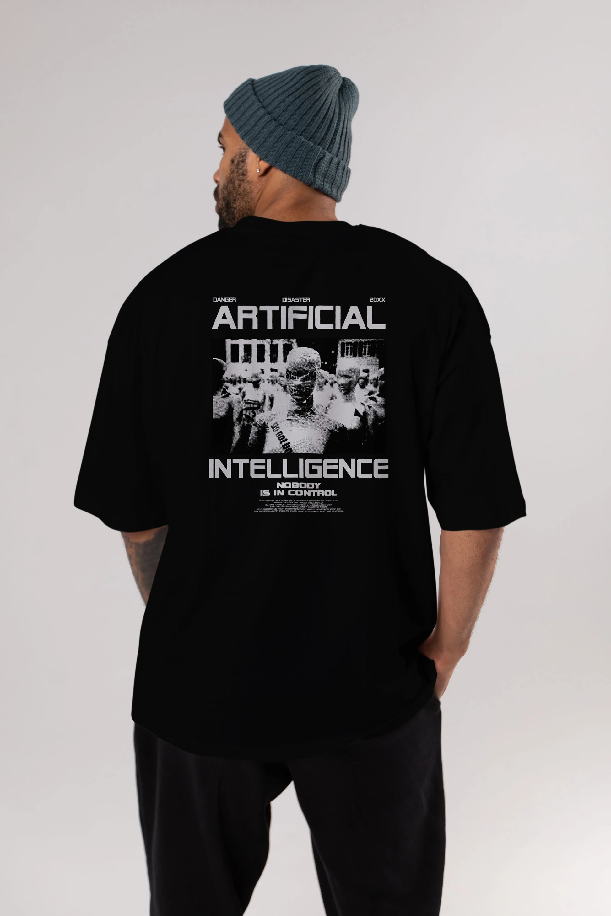 Artificial Intelligence Arka Baskılı Oversize t-shirt Erkek Kadın Unisex