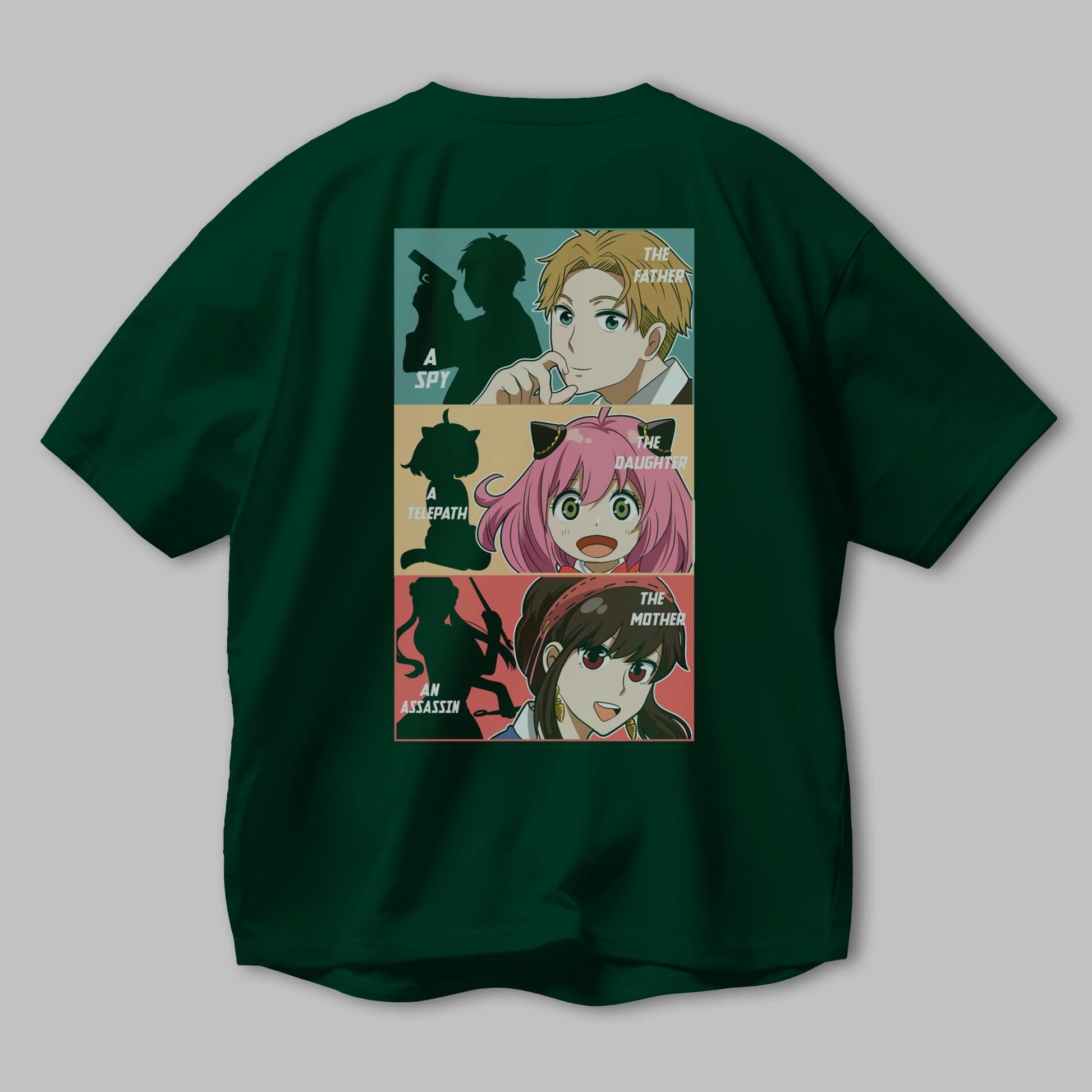 SPY X FAMILY Anime Arka Baskılı Oversize t-shirt Erkek Kadın Unisex