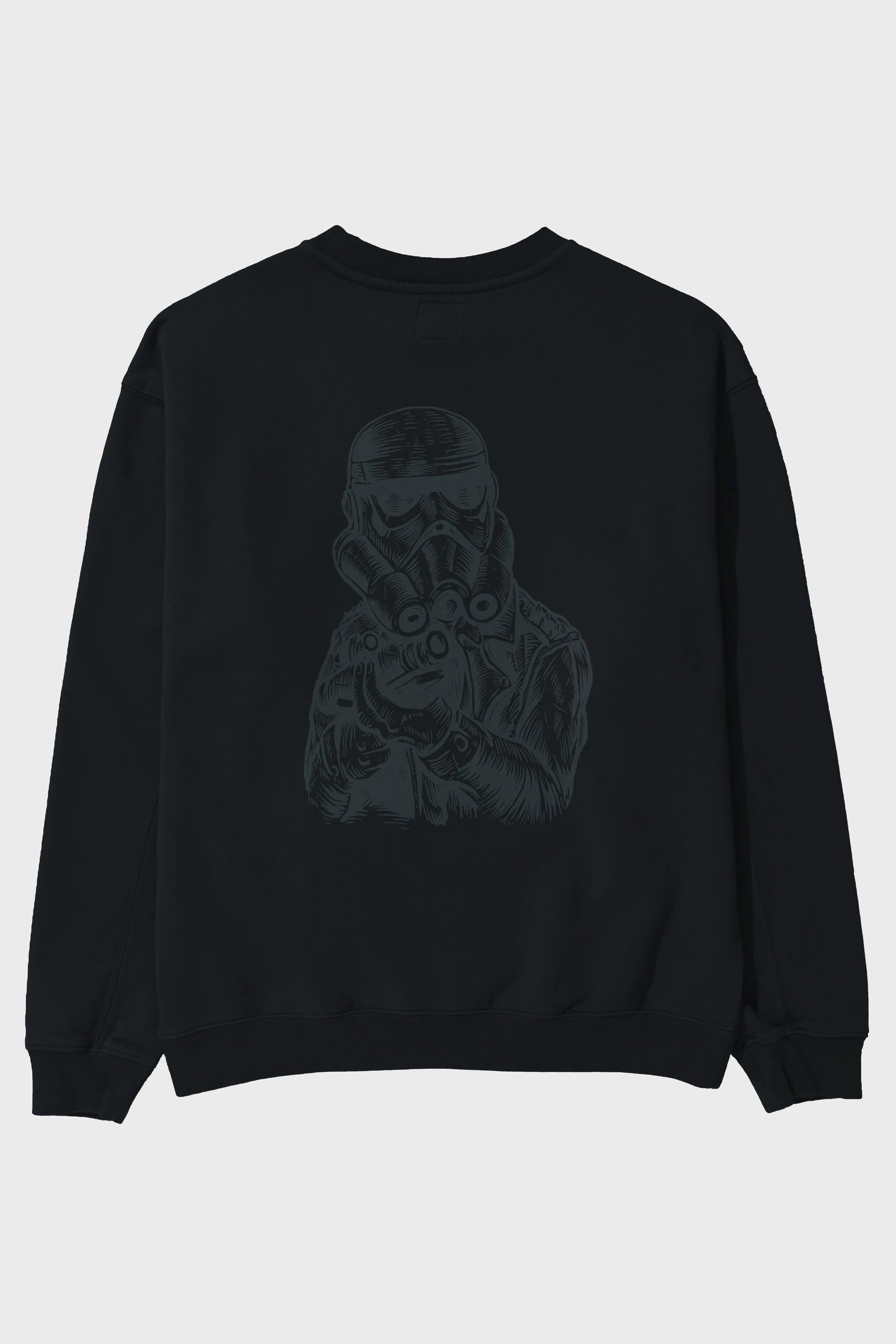 Punktrooper Arka Baskılı Oversize Sweatshirt Erkek Kadın Unisex