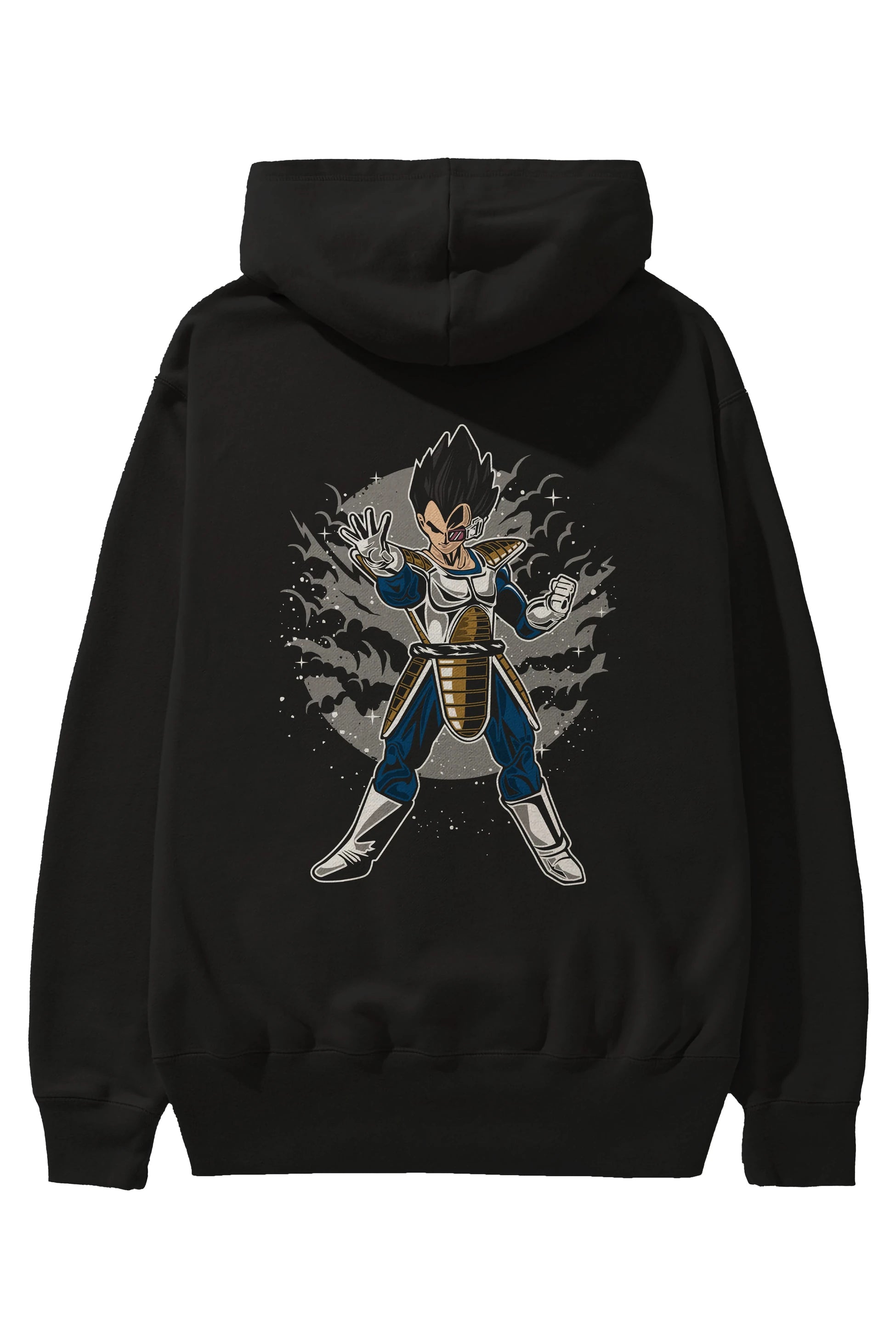 VEGETA Arka Baskılı Hoodie Oversize Kapüşonlu Sweatshirt Erkek Kadın Unisex