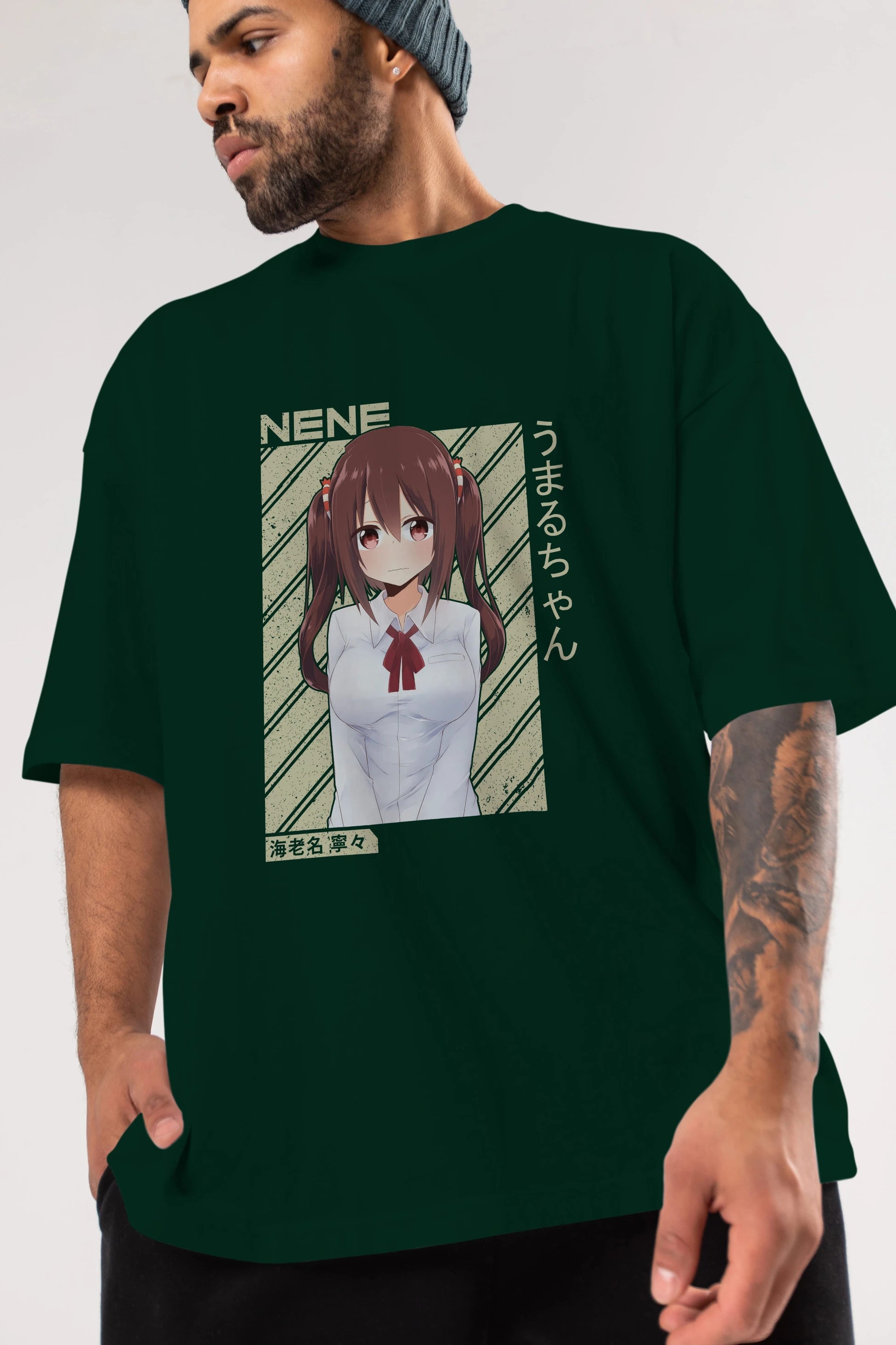 Nene Ebina 1 Anime Ön Baskılı Oversize t-shirt %100 pamuk Erkek Kadın Unisex