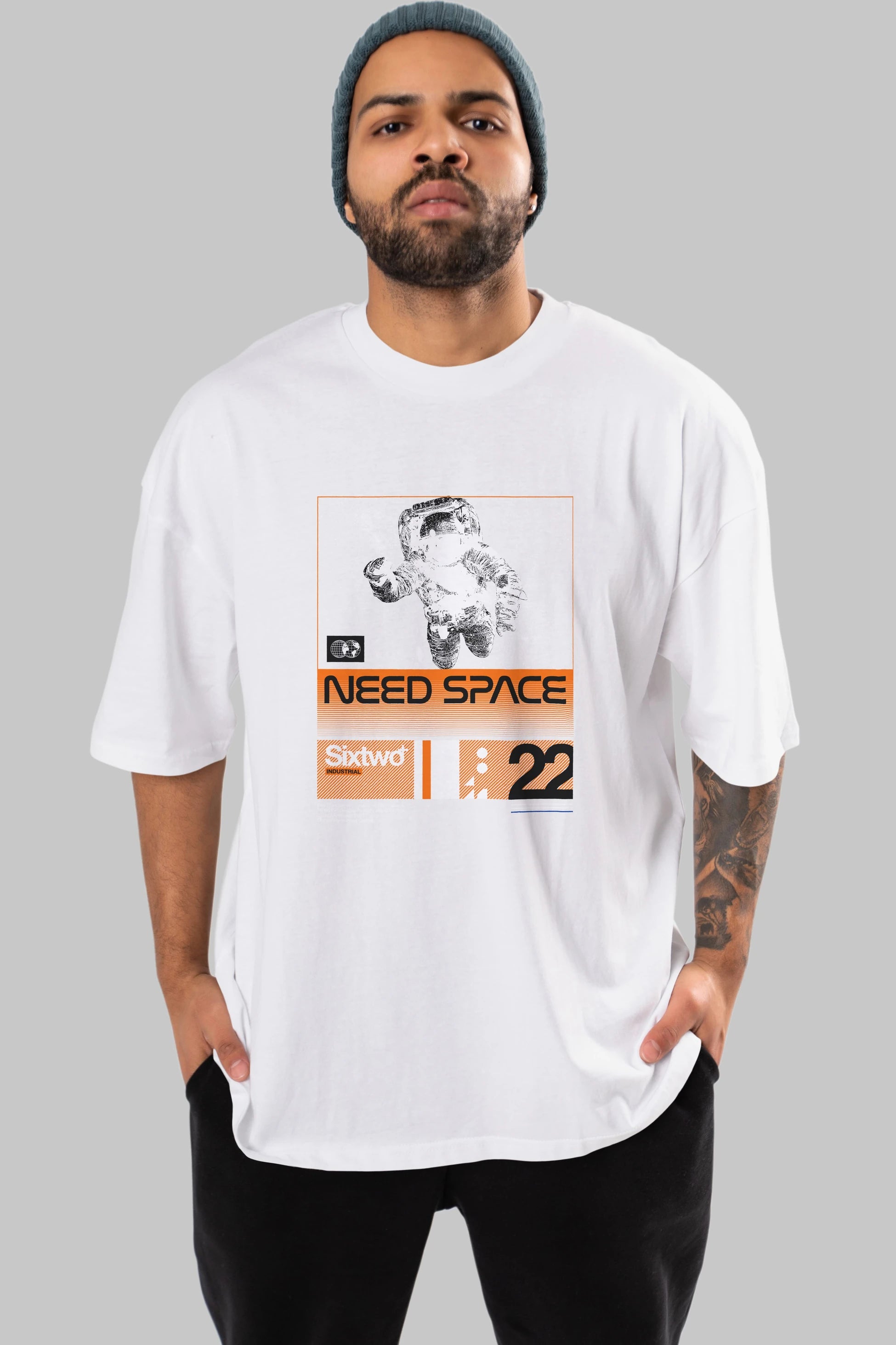 Need Space Ön Baskılı Oversize t-shirt Erkek Kadın Unisex