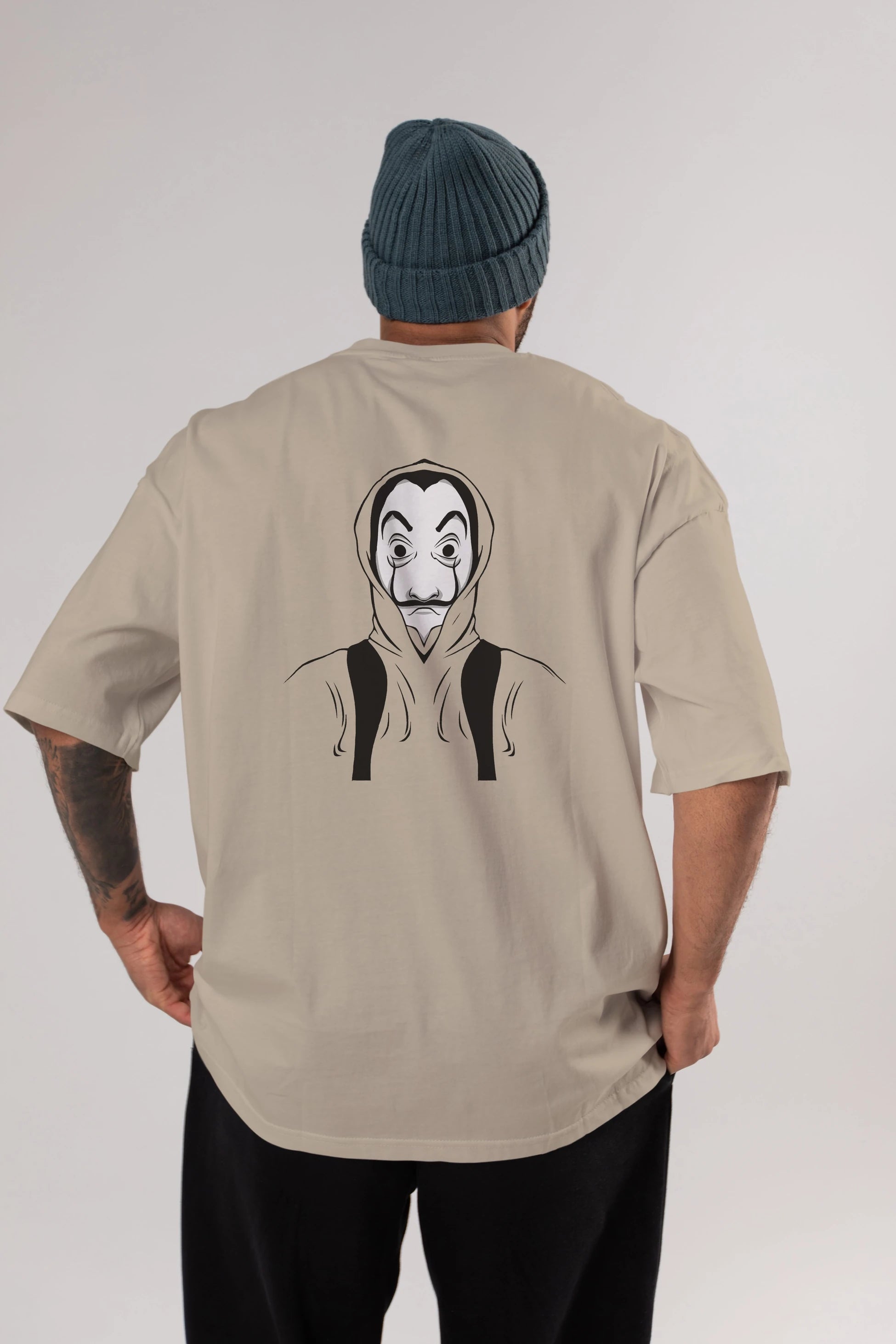 La Casa De Papel (7) Arka Baskılı Oversize t-shirt Erkek Kadın Unisex %100 Pamuk Bisiklet Yaka tişort