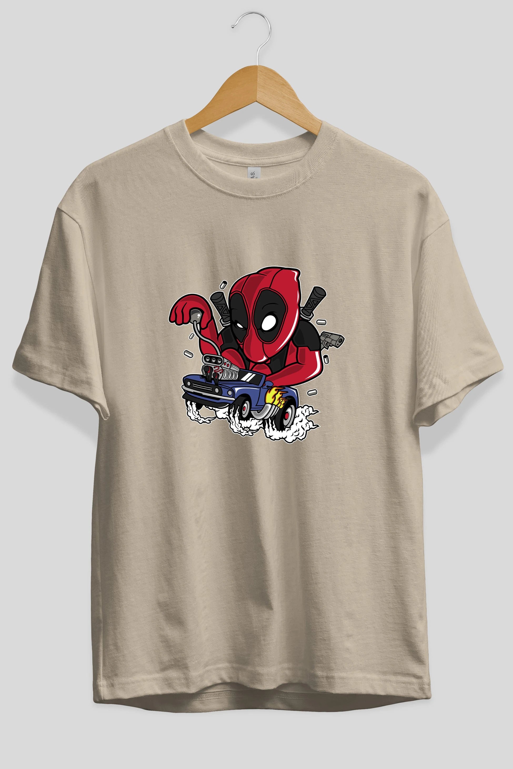 Deadpool (21) Ön Baskılı Oversize t-shirt Erkek Kadın Unisex %100 Pamuk Bisiklet Yaka tişort