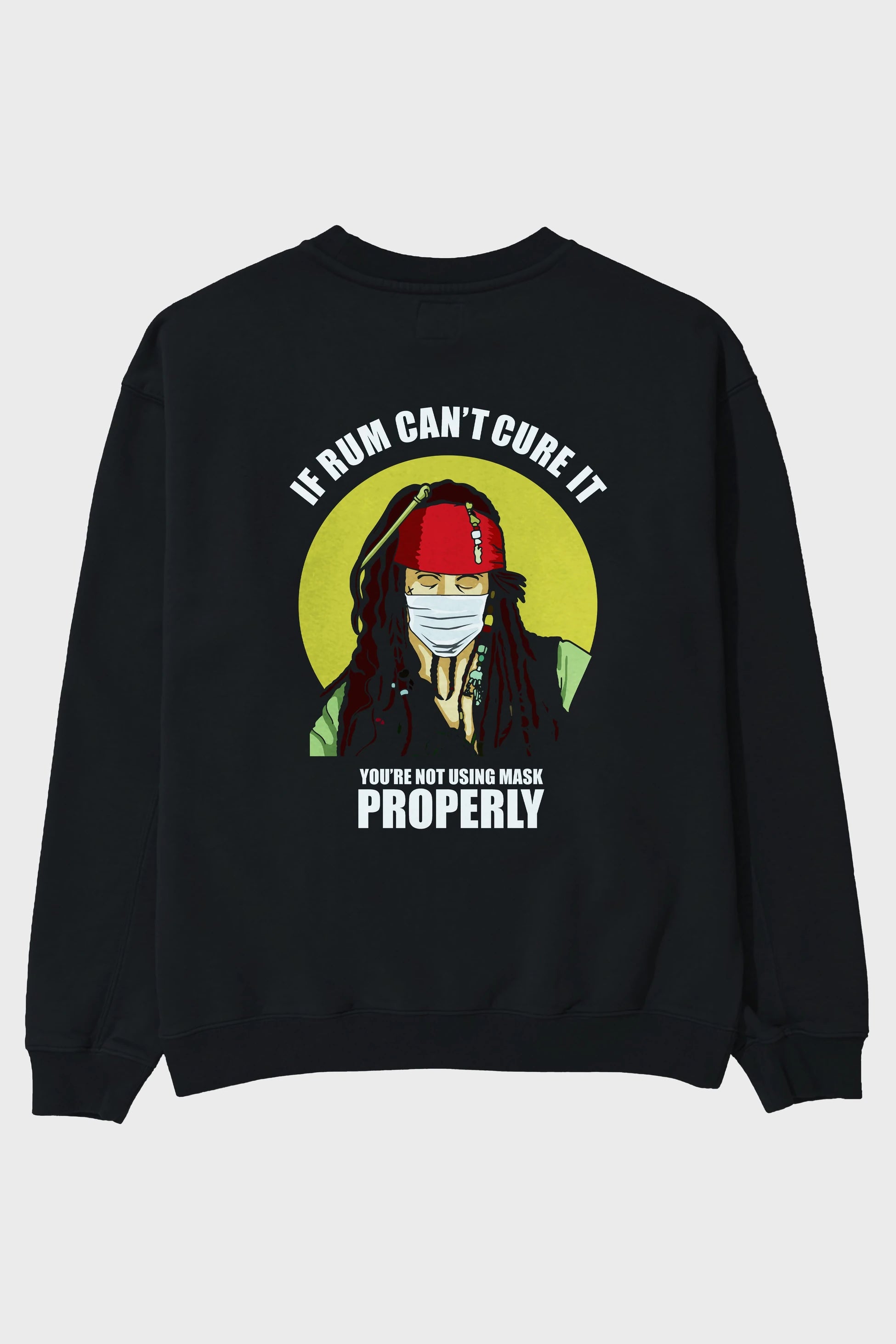 Pirates Maker Arka Baskılı Oversize Sweatshirt Erkek Kadın Unisex