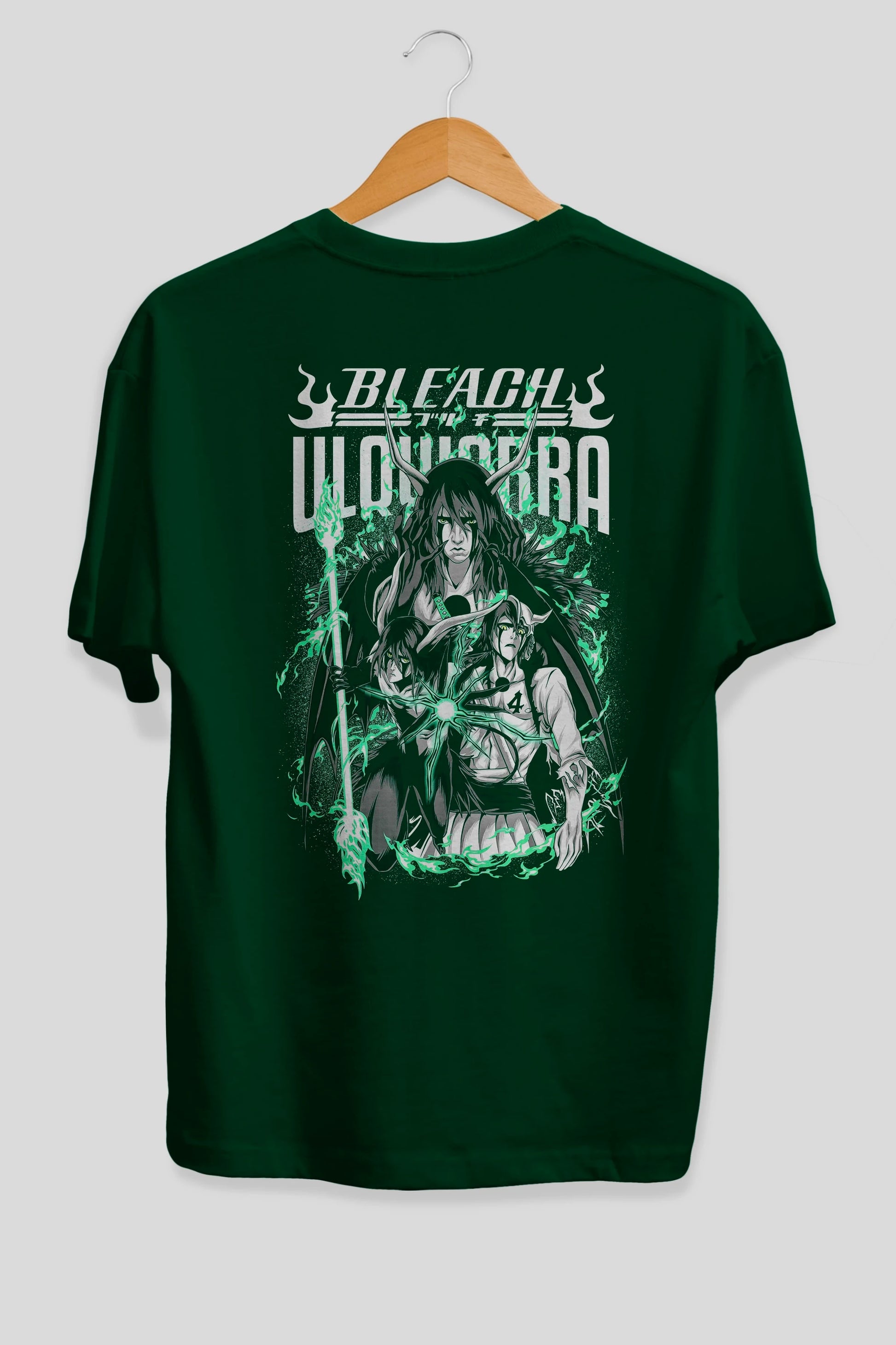 BLEACH(ULQUIARRA) Anime Arka Baskılı Oversize t-shirt Erkek Kadın Unisex