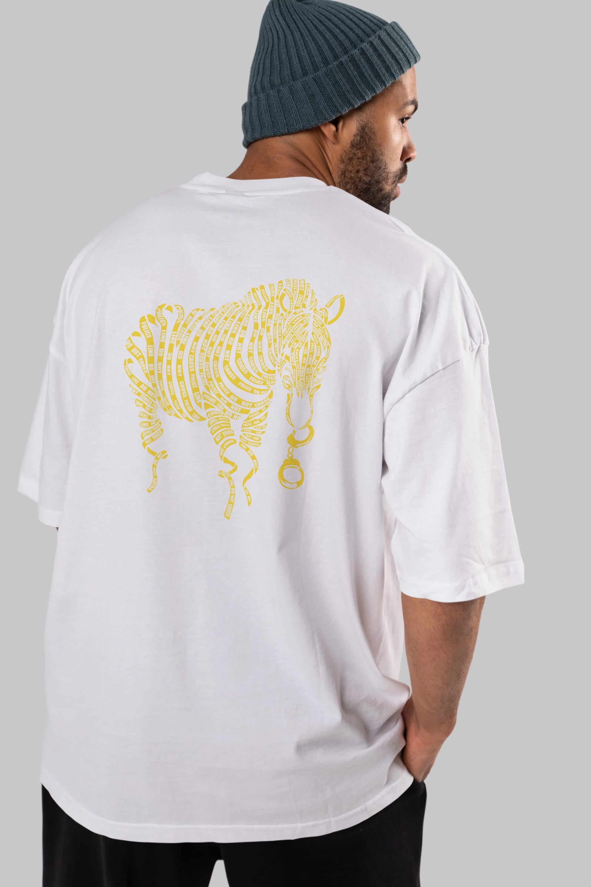 Nature of Crime Arka Baskılı Oversize t-shirt %100 pamuk Erkek Kadın Unisex